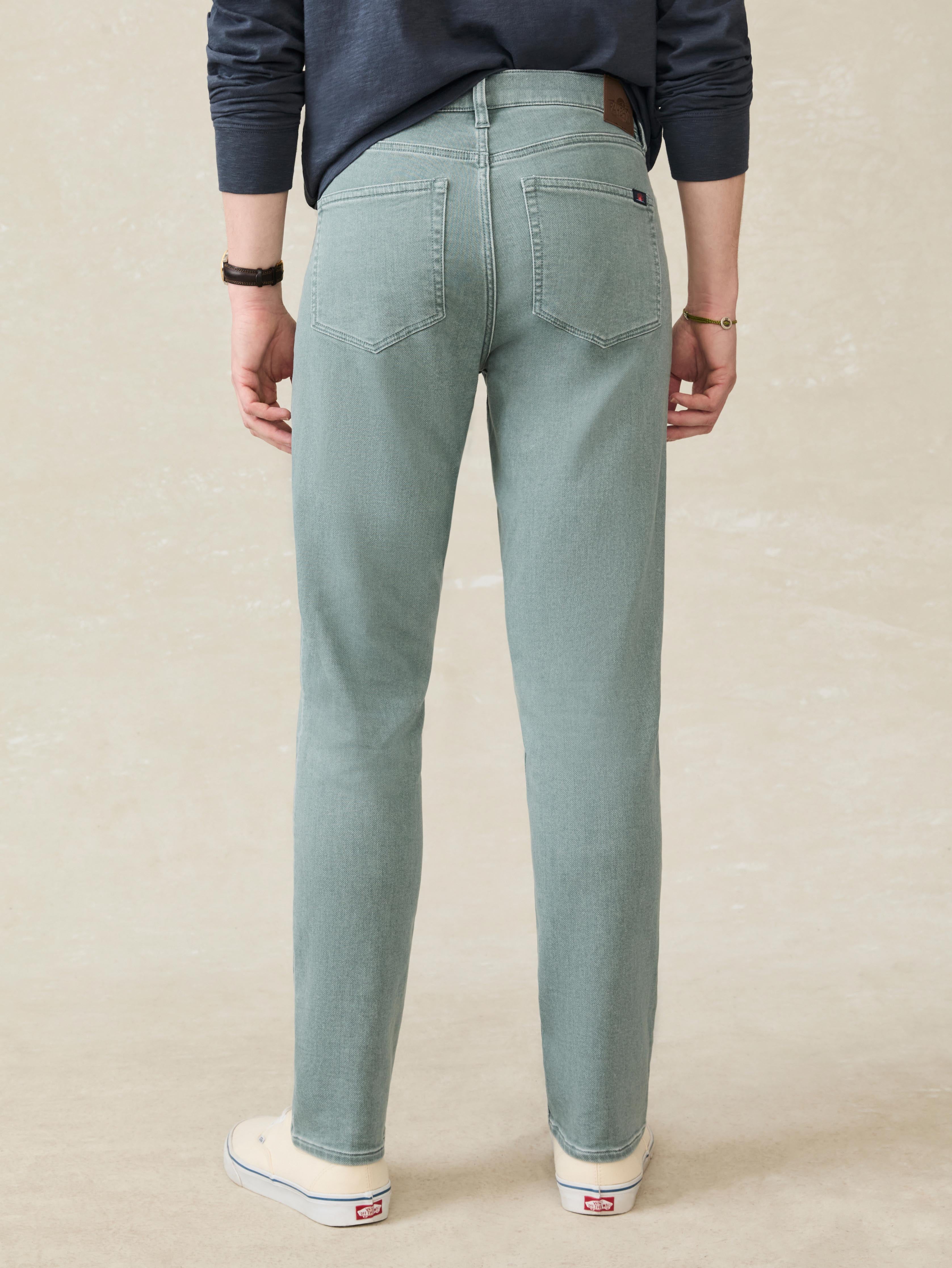 Stretch Terry 5-Pocket Pant - Ocean Glass | Faherty Brand