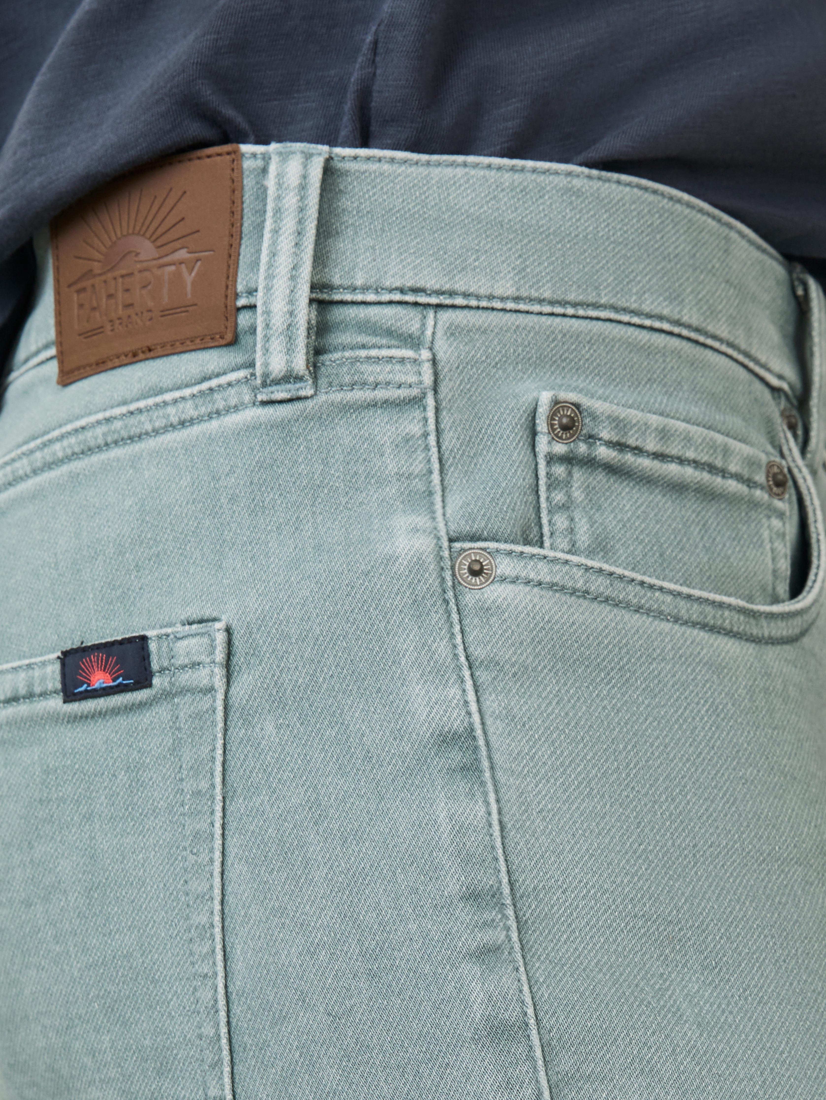 Stretch Terry 5-Pocket Pant - Ocean Glass | Faherty Brand