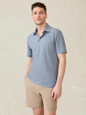 Short-Sleeve Movement™ Polo - Azure Beach Stripe