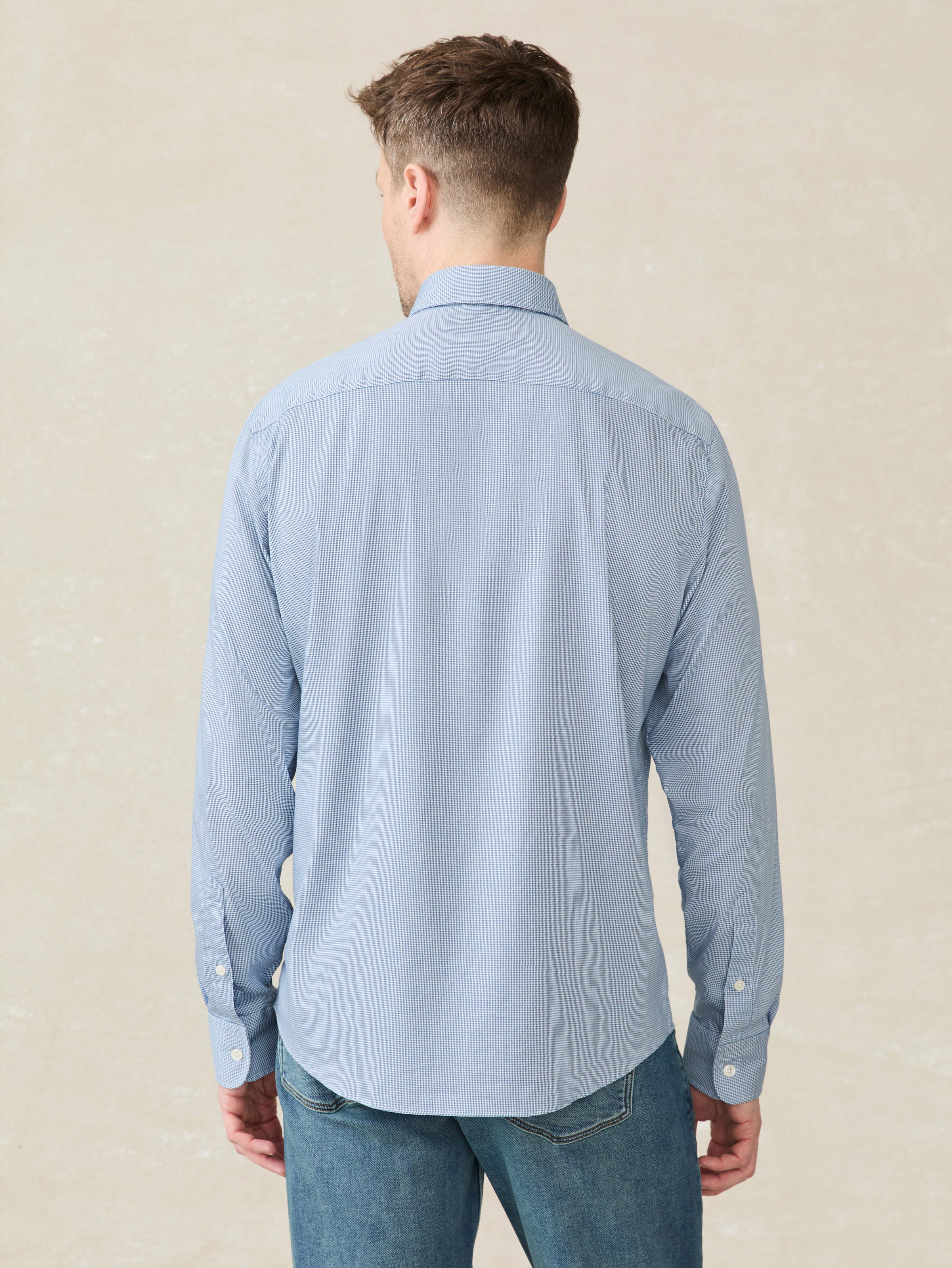 The Movement™ Shirt - Azure Pincheck | Faherty Brand
