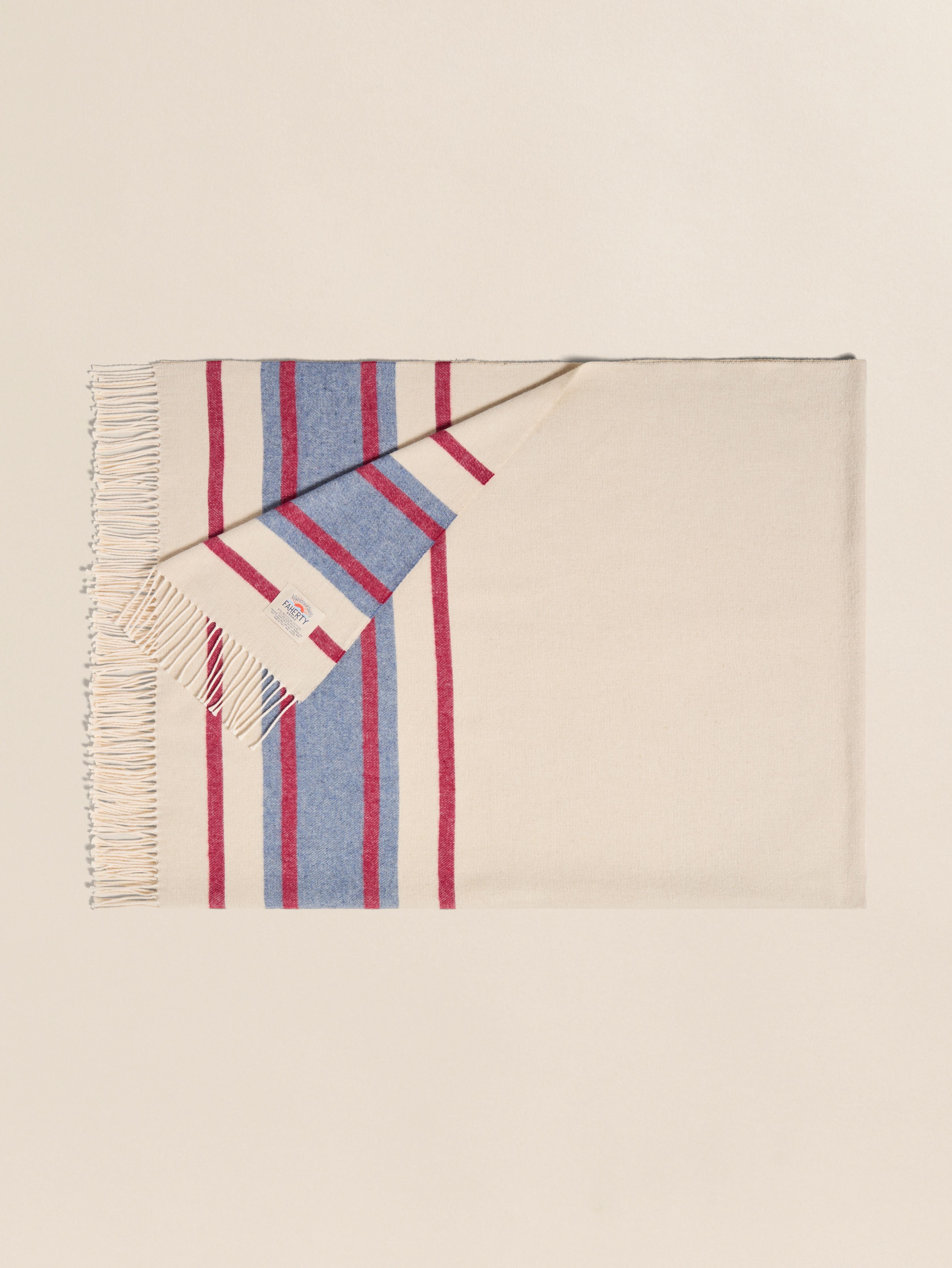 Brushed Recycled Cotton Blanket - Thompson Stripe | Faherty Brand
