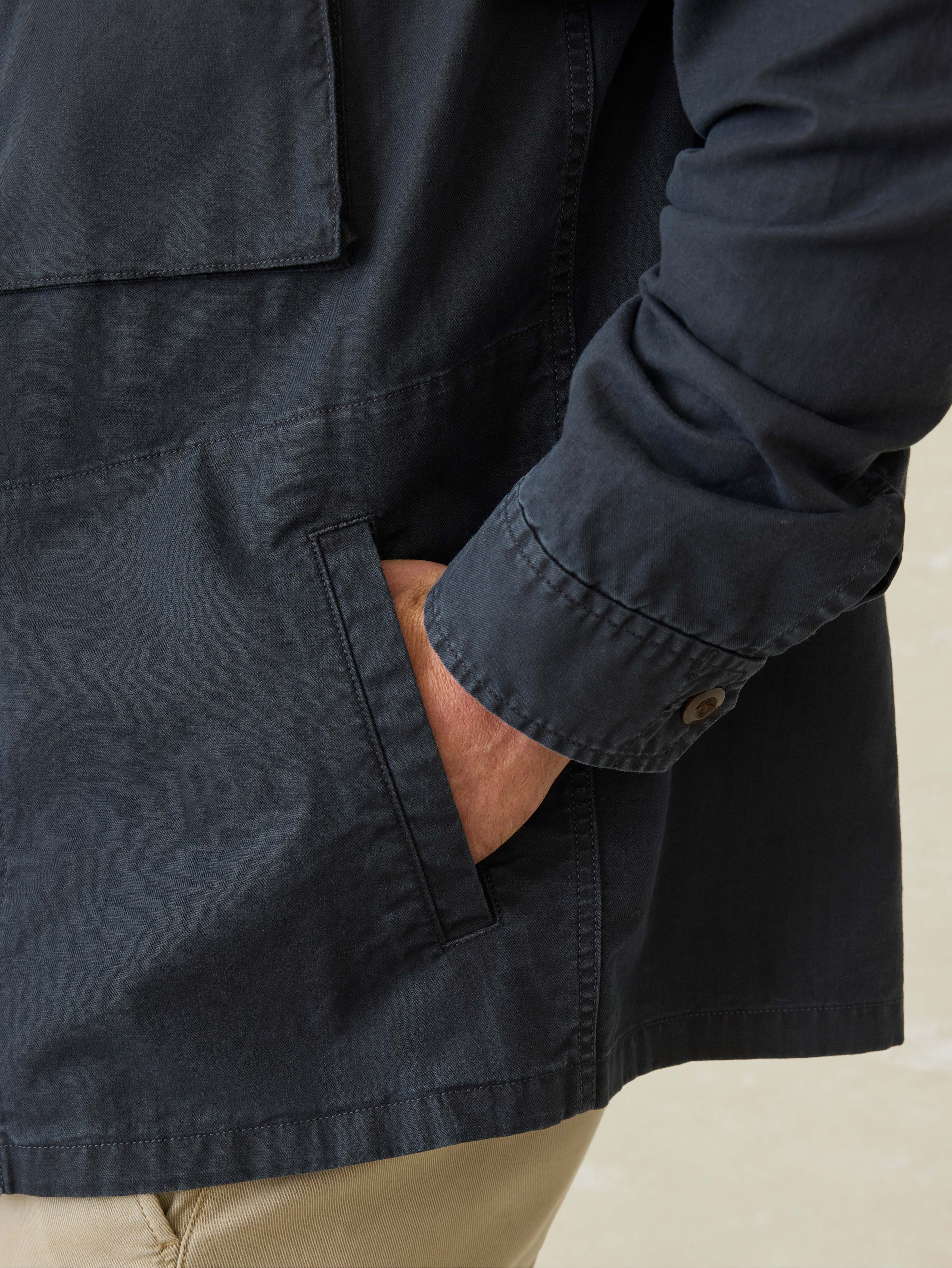 Commander Shirt Jacket - Washed Charcoal | Faherty Brand