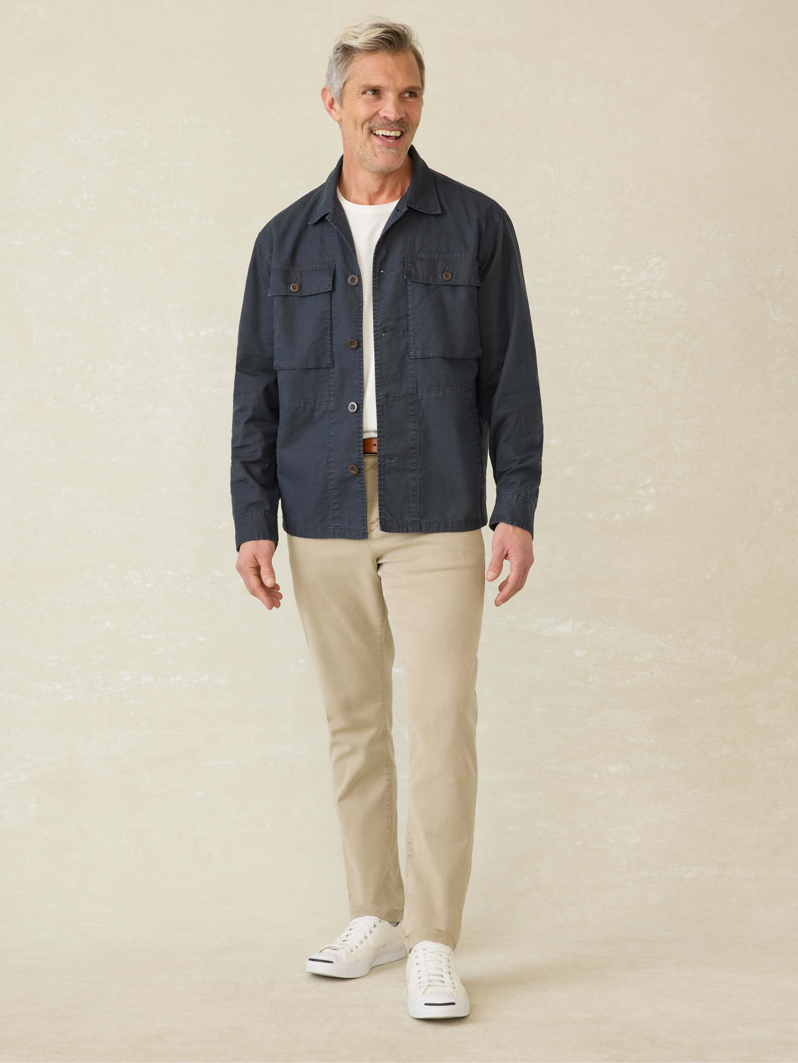 Commander Shirt Jacket - Washed Charcoal | Faherty Brand