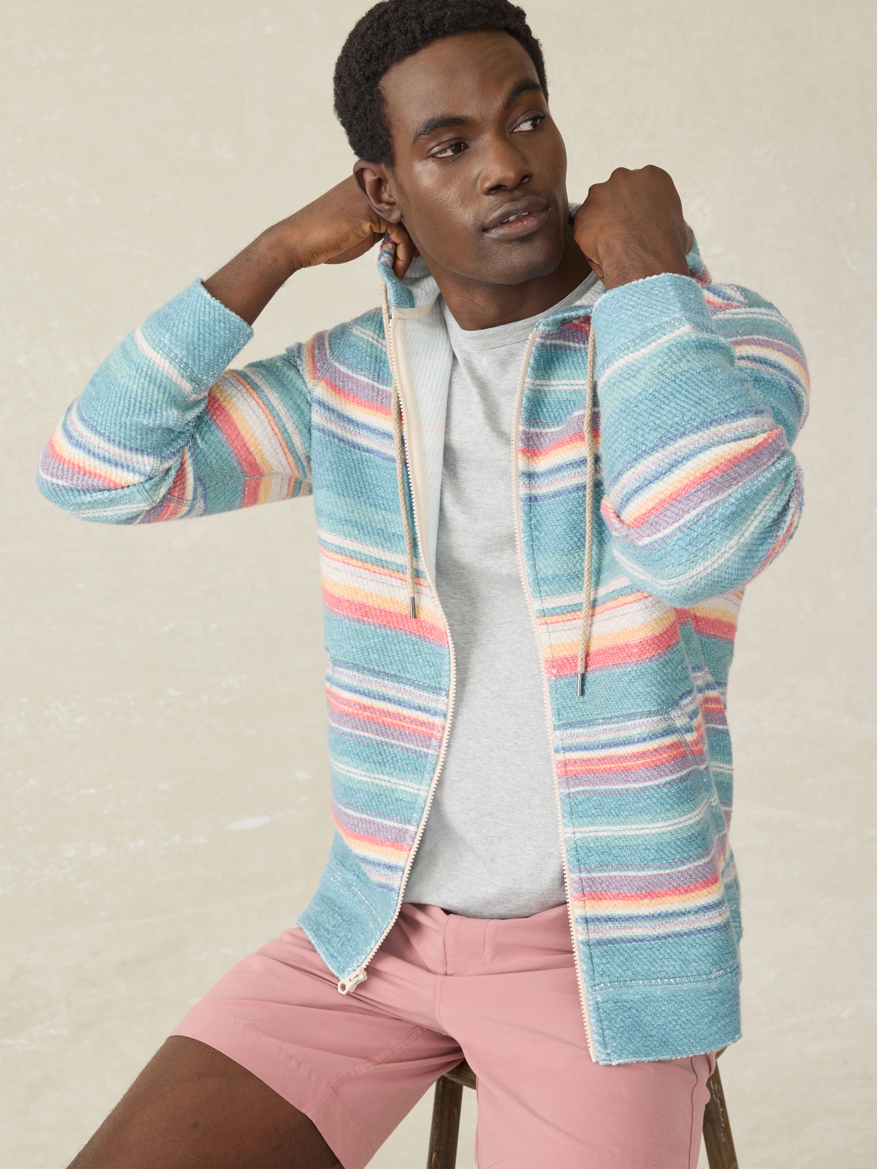 Whitewater Full Zip Hoodie - Island Sunrise | Faherty Brand