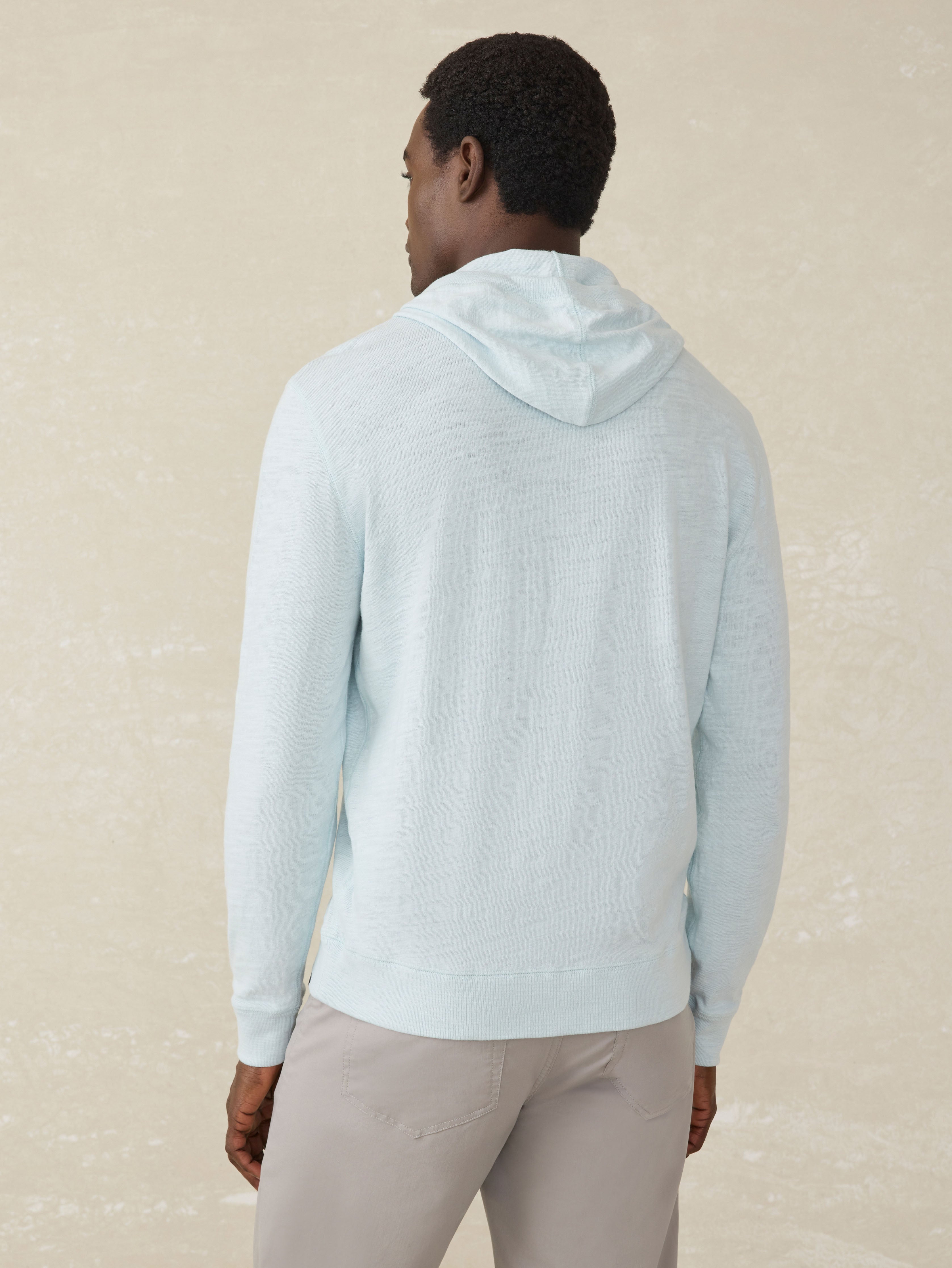 Sunwashed Slub Hoodie - Sky Surf Stripe | Faherty Brand