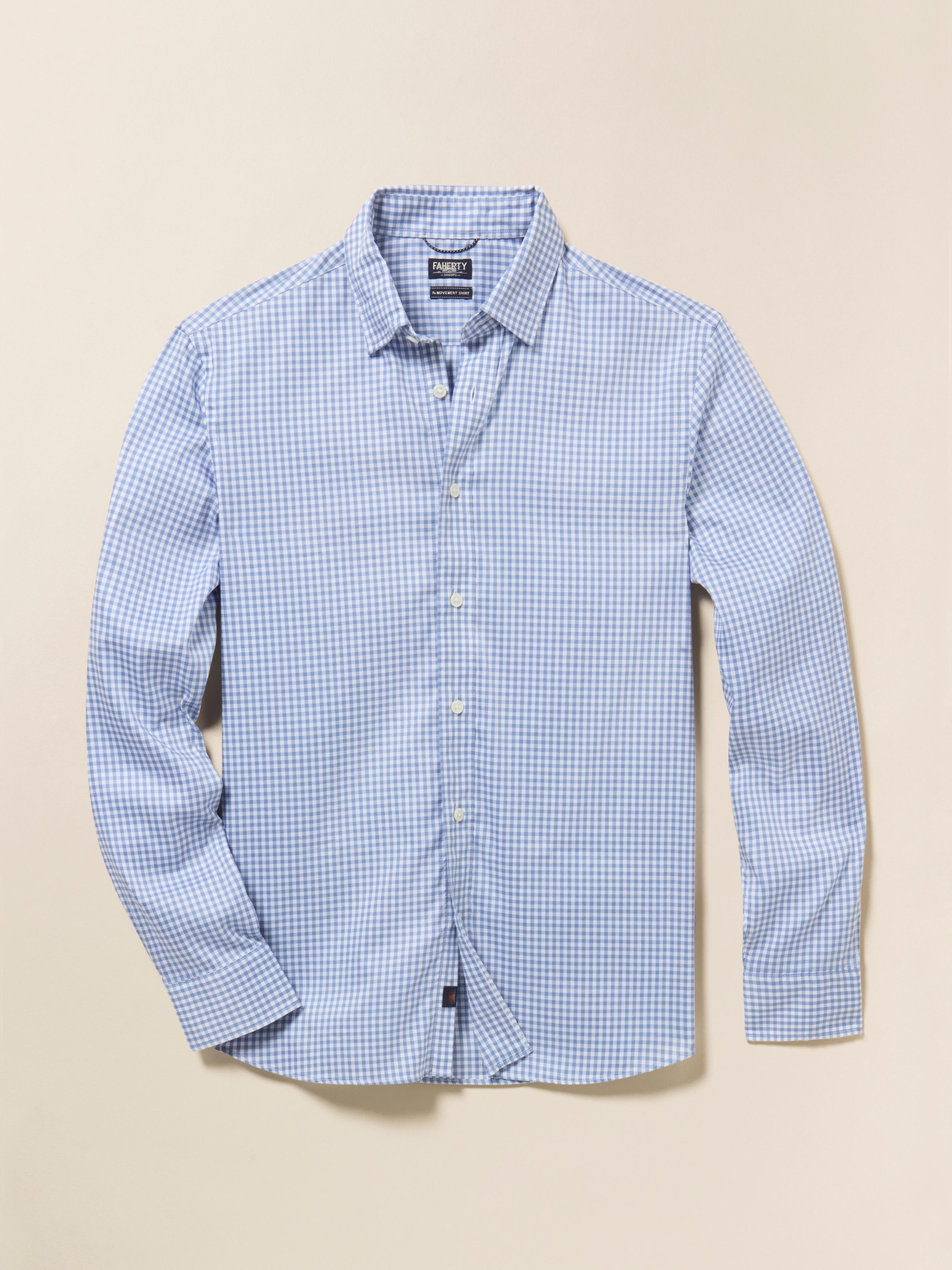 The Movement™ Shirt (Tall) - Light Blue Gingham | Faherty Brand