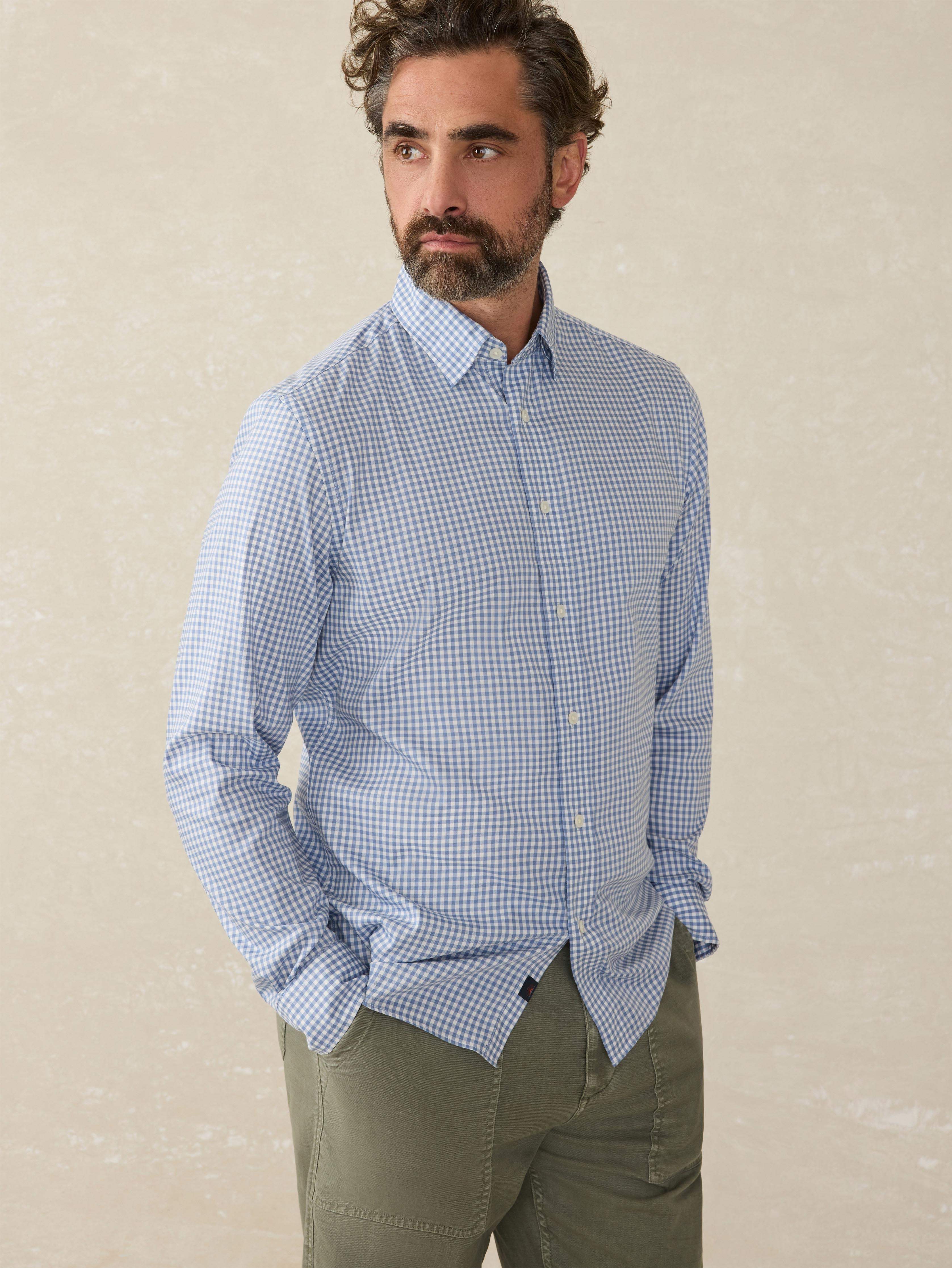 The Movement™ Shirt (Tall) - Light Blue Gingham | Faherty Brand