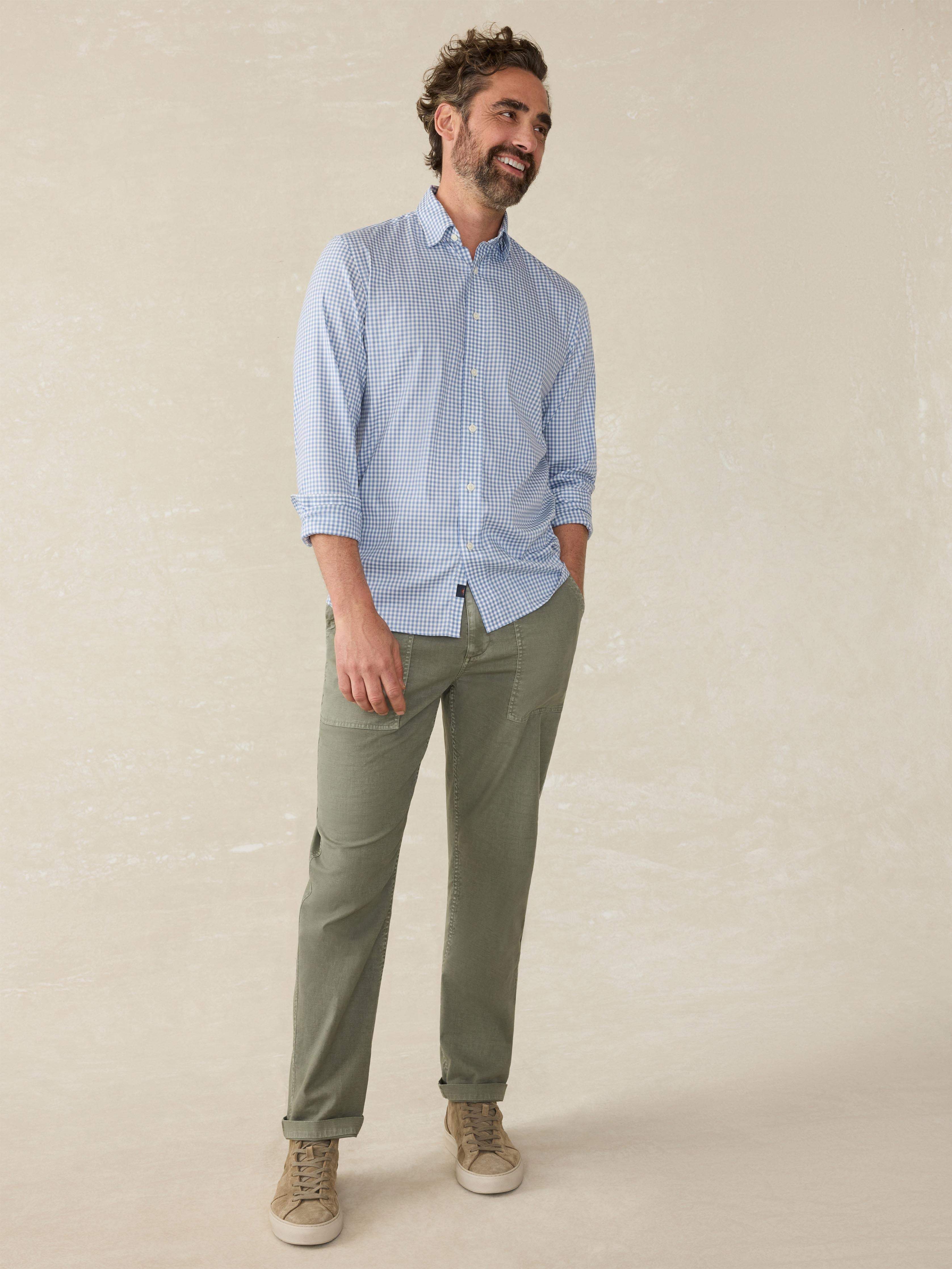 The Movement™ Shirt (Tall) - Light Blue Gingham | Faherty Brand