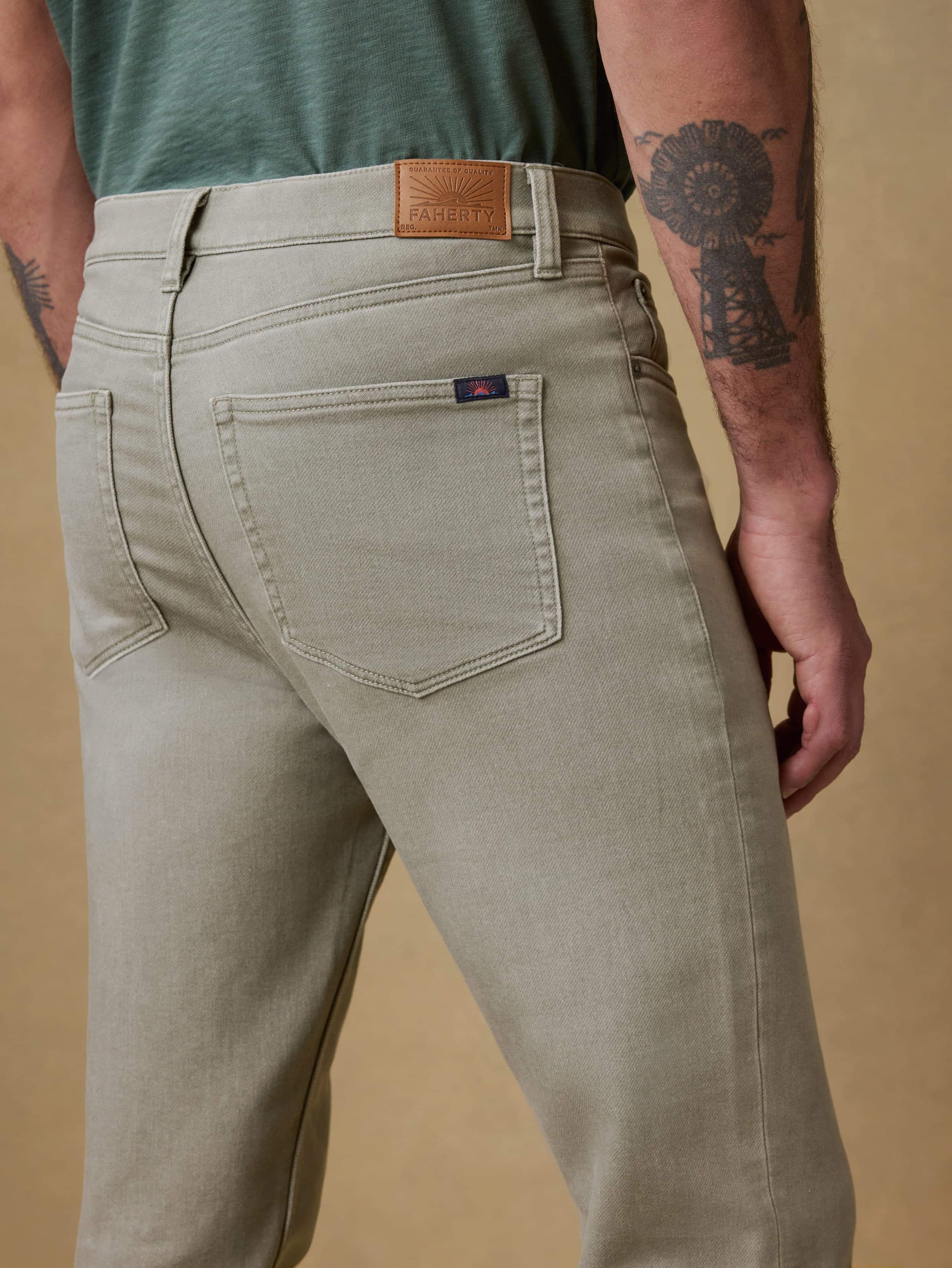 Stretch Terry 5-Pocket Pant - Coastal Sage | Faherty Brand