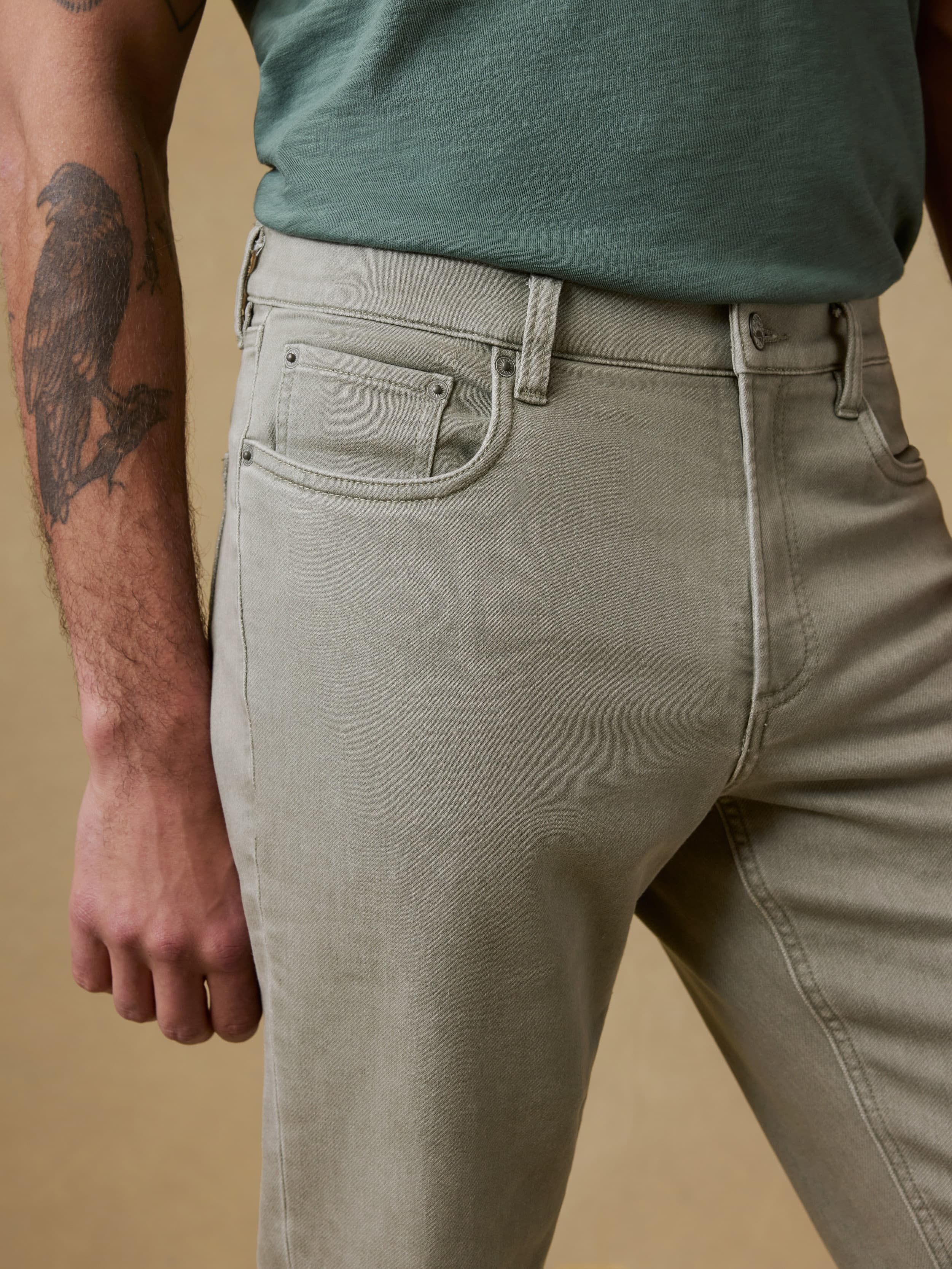 Stretch Terry 5-Pocket Pant - Coastal Sage | Faherty Brand
