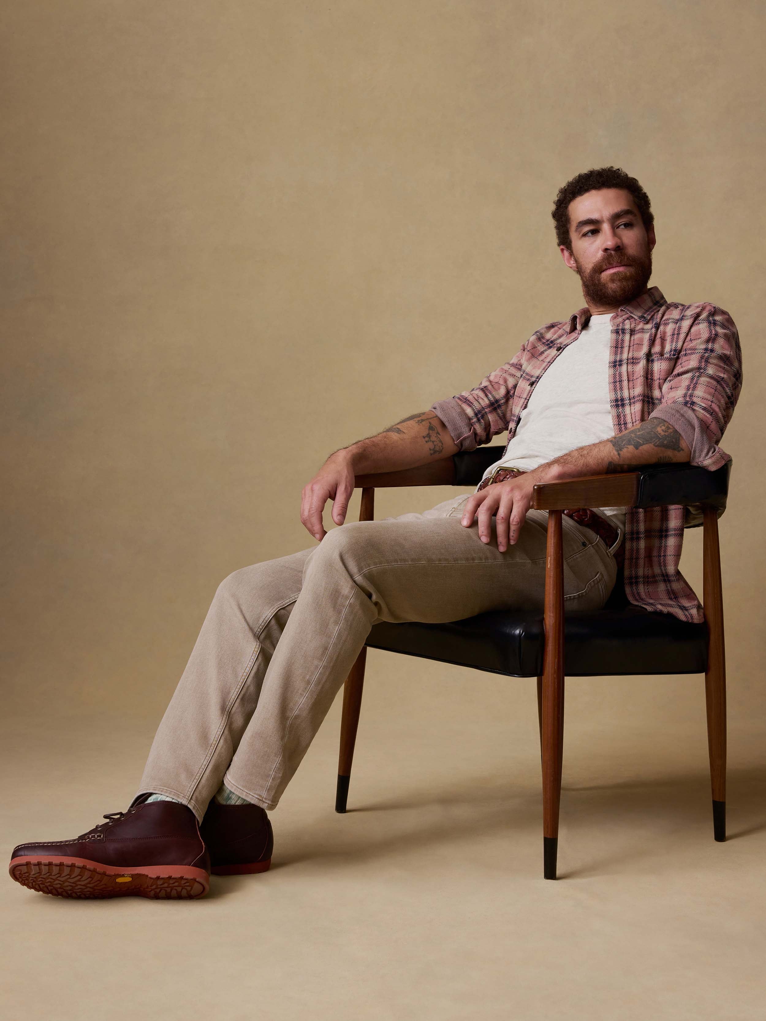 Stretch Terry 5-Pocket Pant - Desert Khaki | Faherty Brand