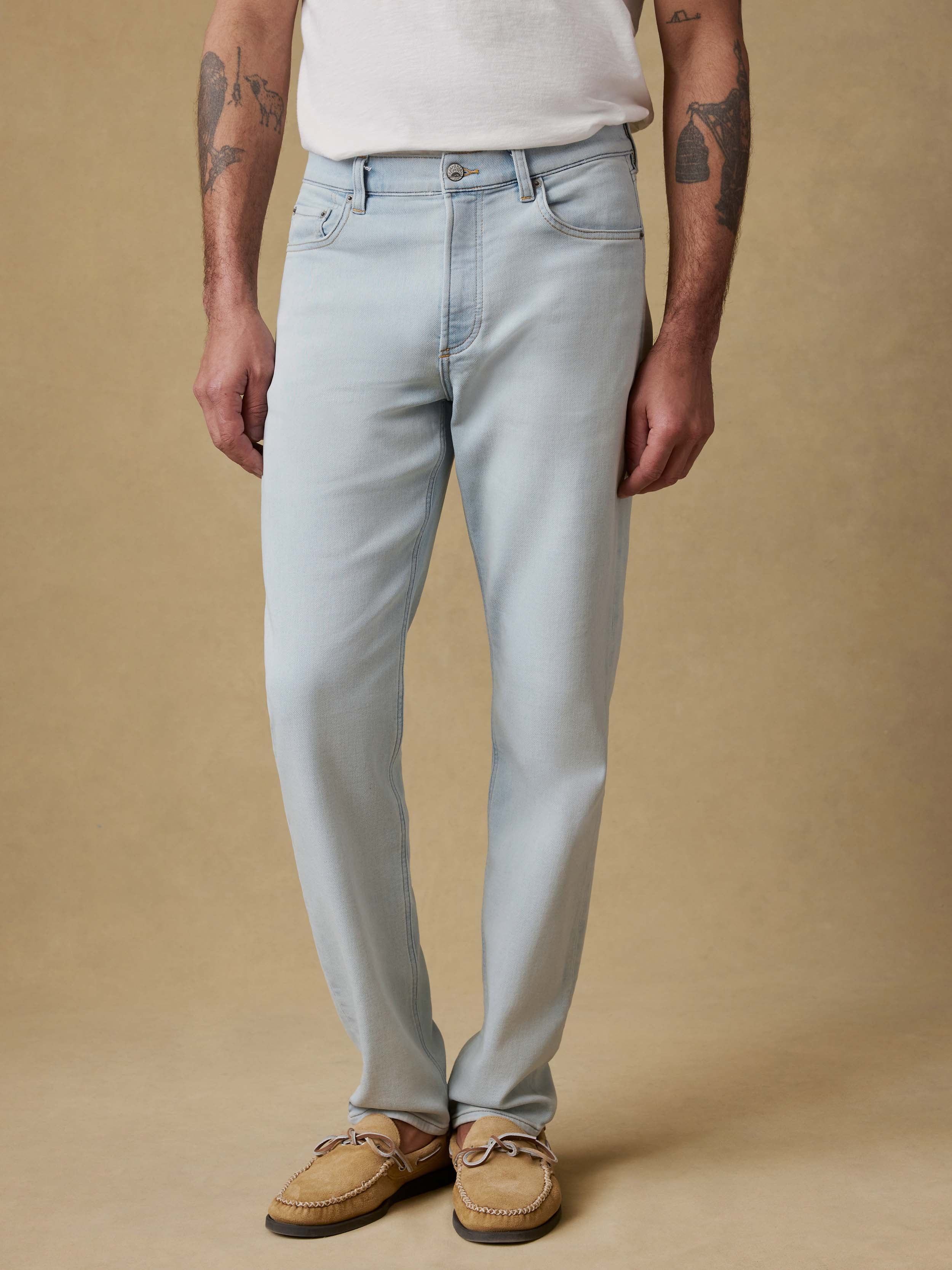 Stretch Terry Indigo 5-Pocket - Riverbend Wash | Faherty Brand