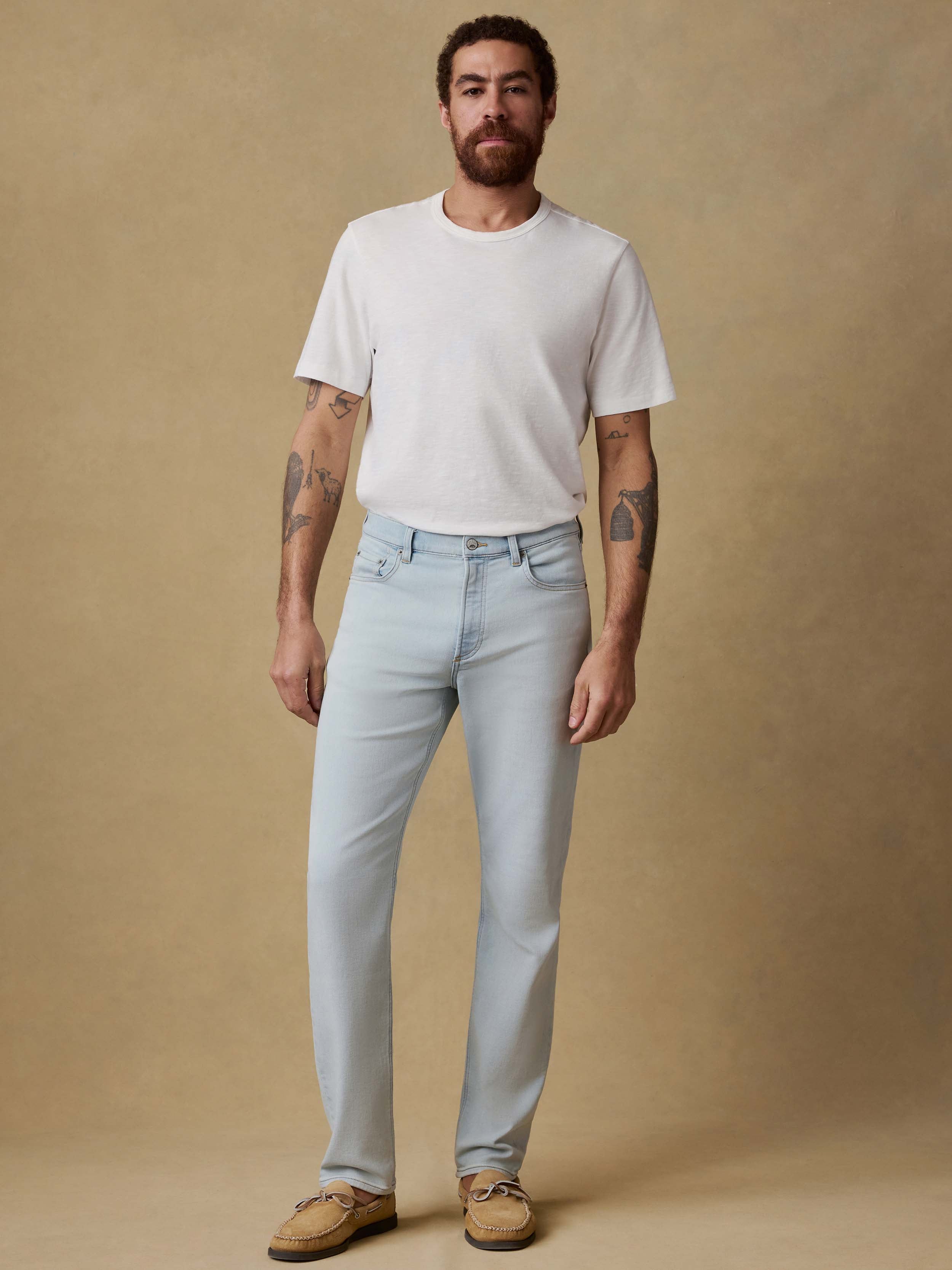 Stretch Terry Indigo 5-Pocket - Riverbend Wash | Faherty Brand