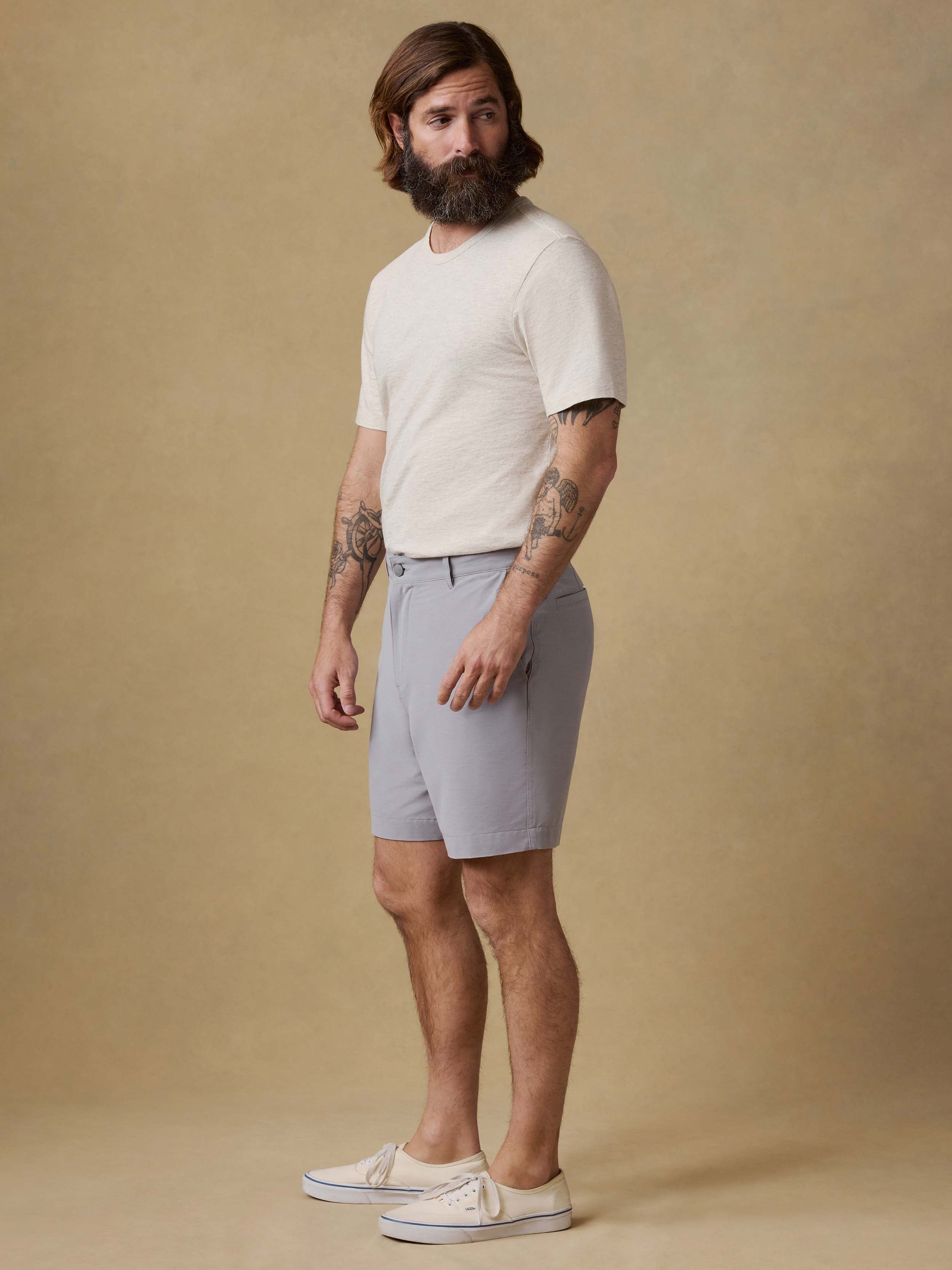 All Day™ Short (7") - Ice Grey | Faherty Brand