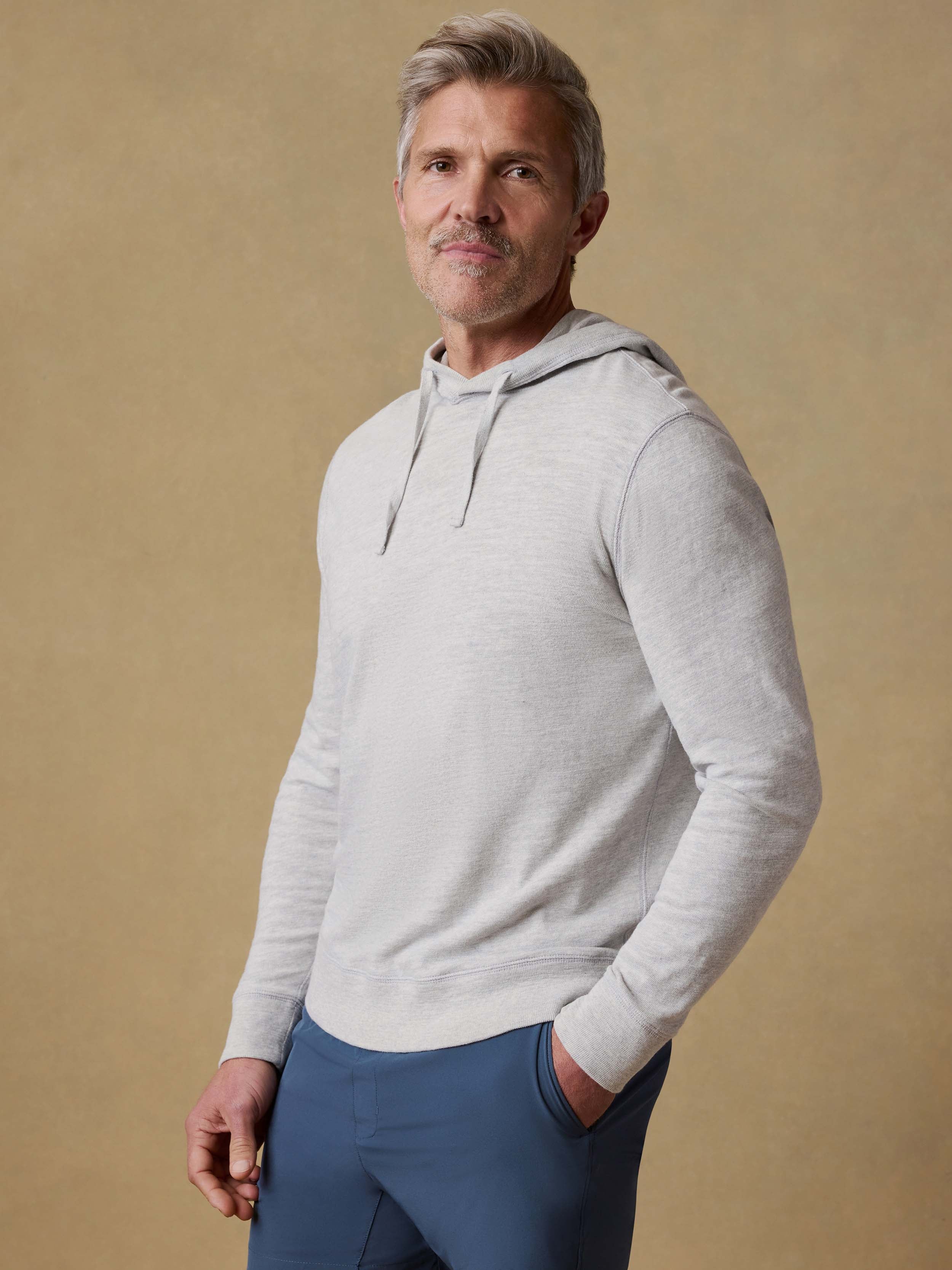 Sunwashed Organic Hoodie - Light Grey Heather | Faherty Brand