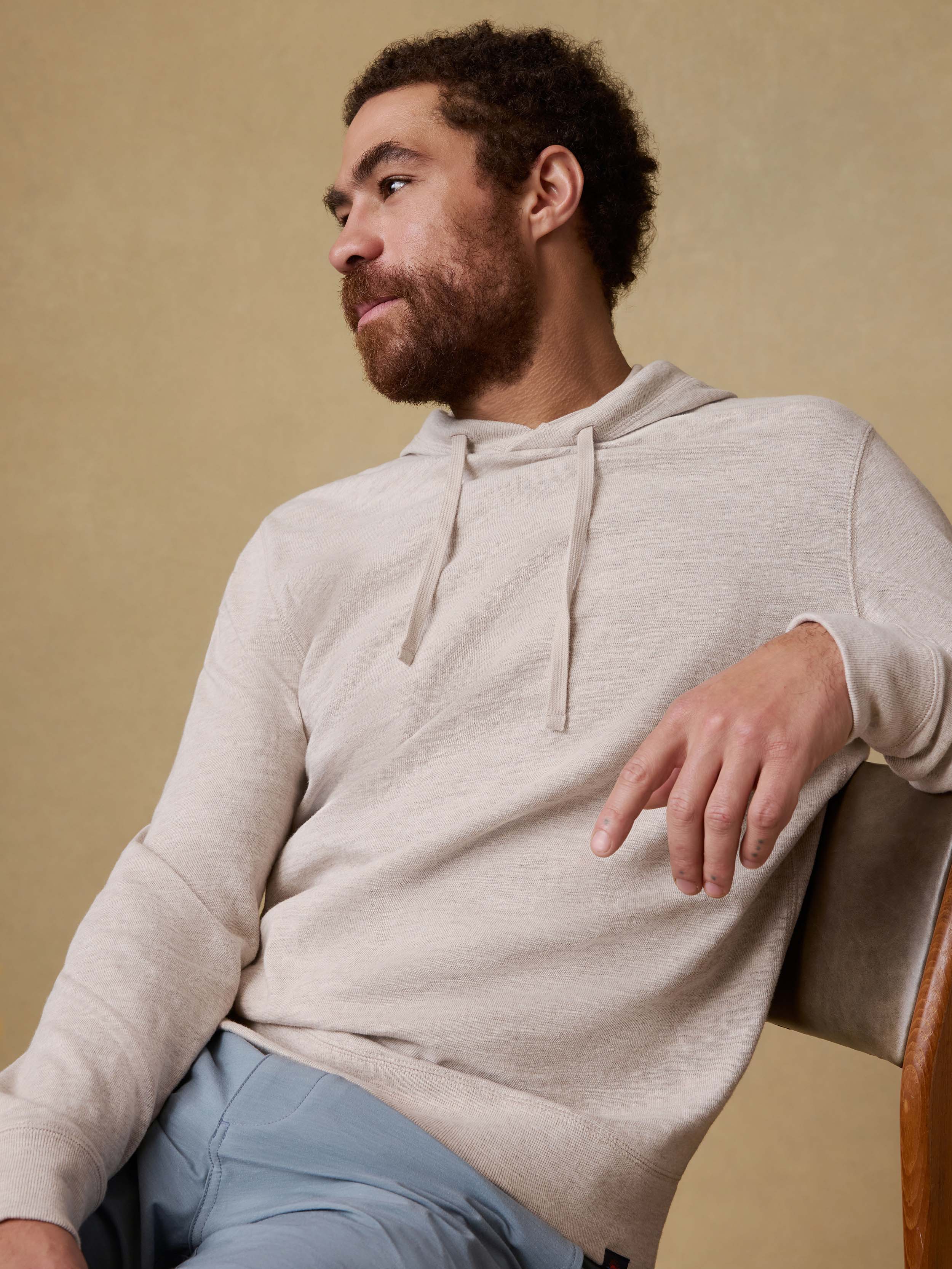 Sunwashed Organic Hoodie - Oat Plains Heather | Faherty Brand