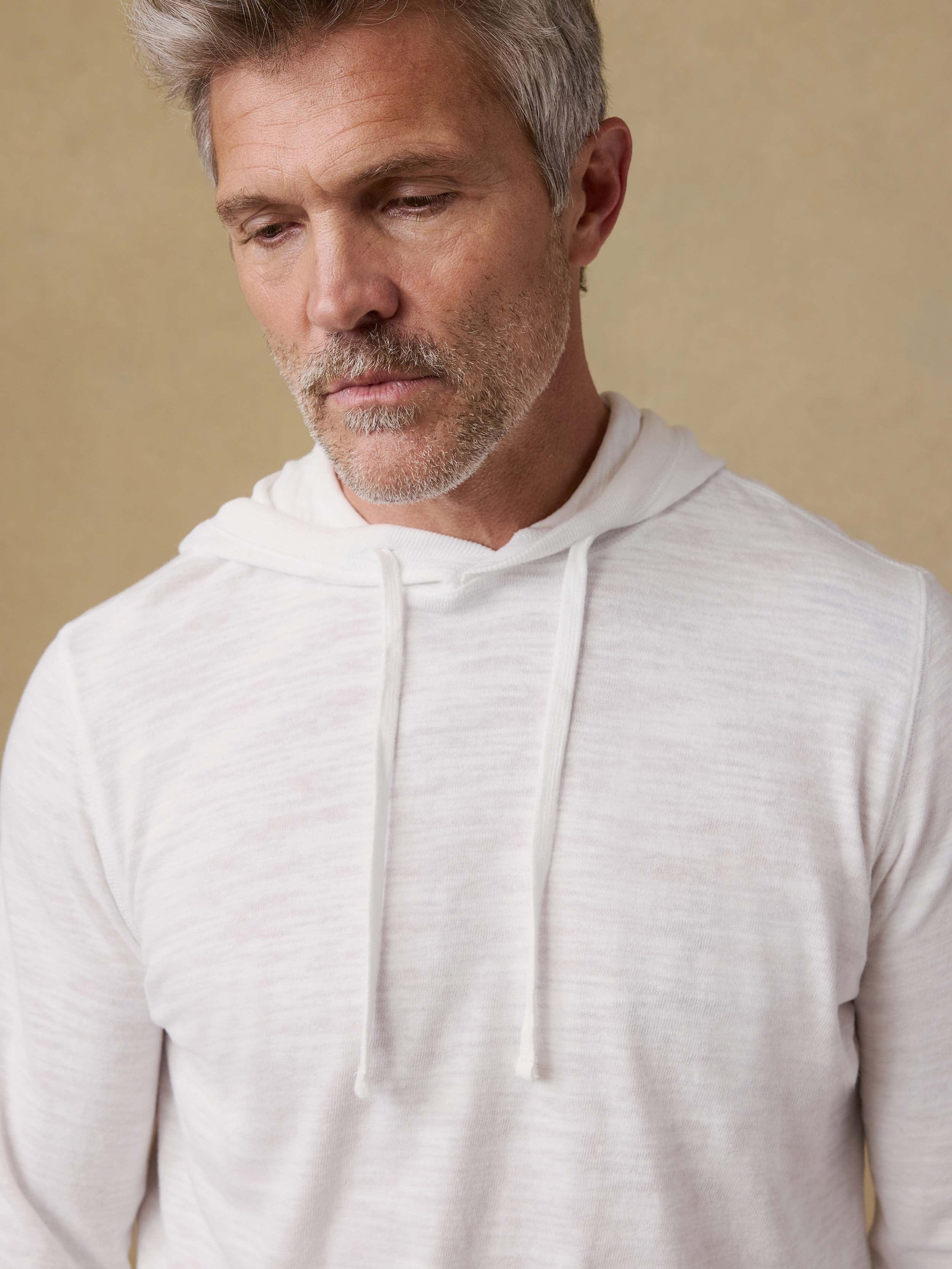 Sunwashed Organic Hoodie - White | Faherty Brand