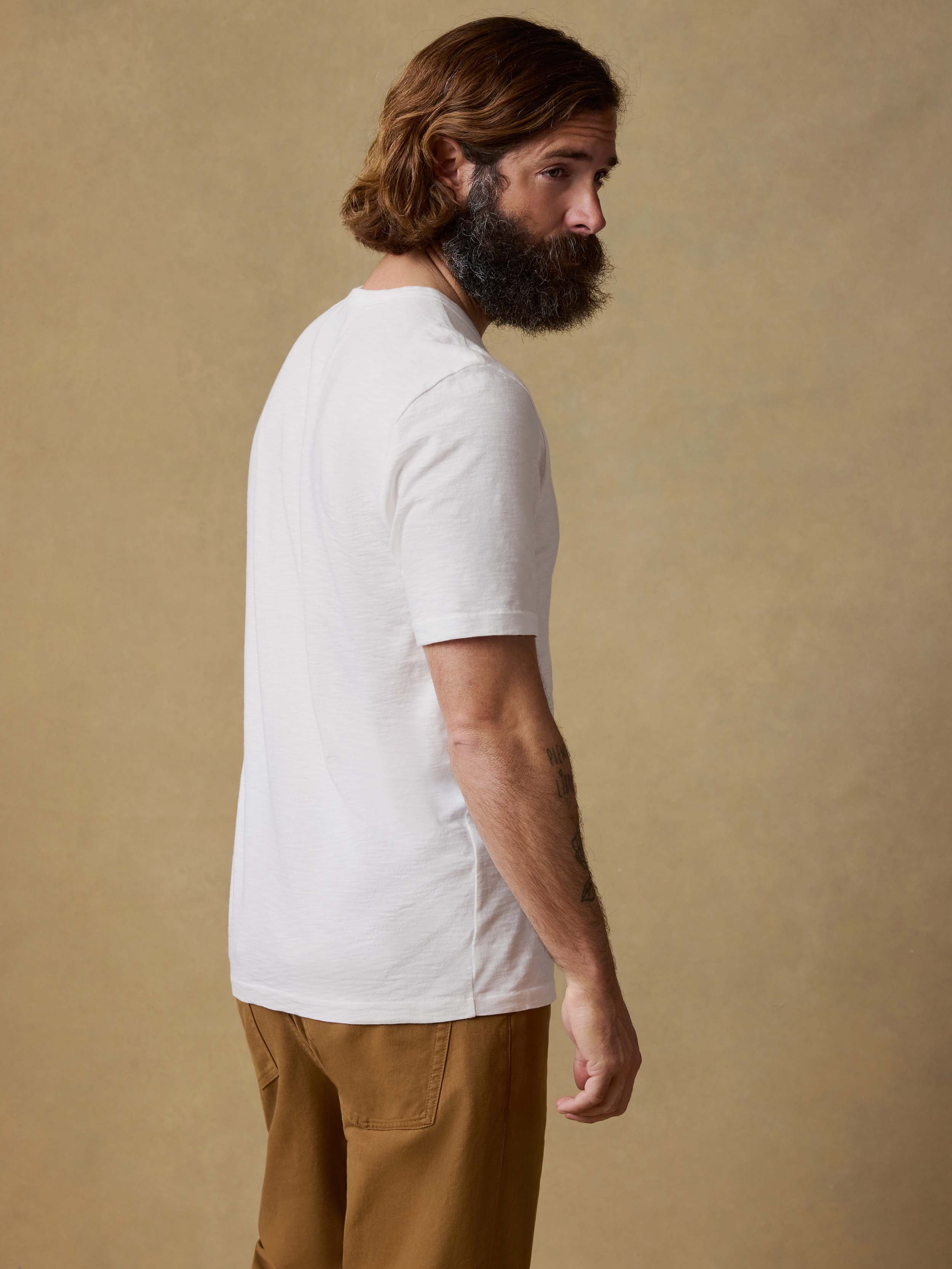 Sunwashed Regenerative Tee - White | Faherty Brand
