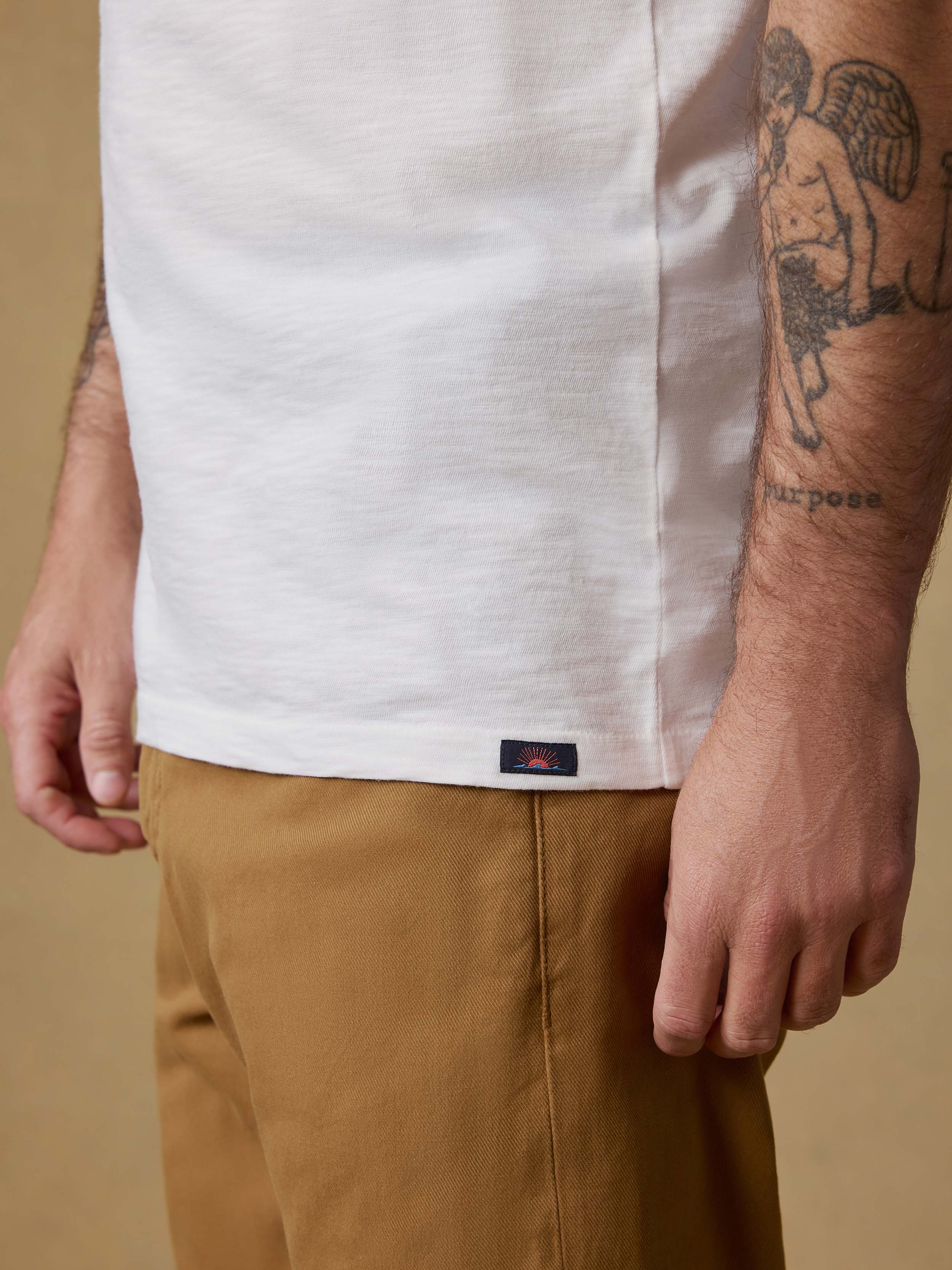 Sunwashed Regenerative Tee - White | Faherty Brand