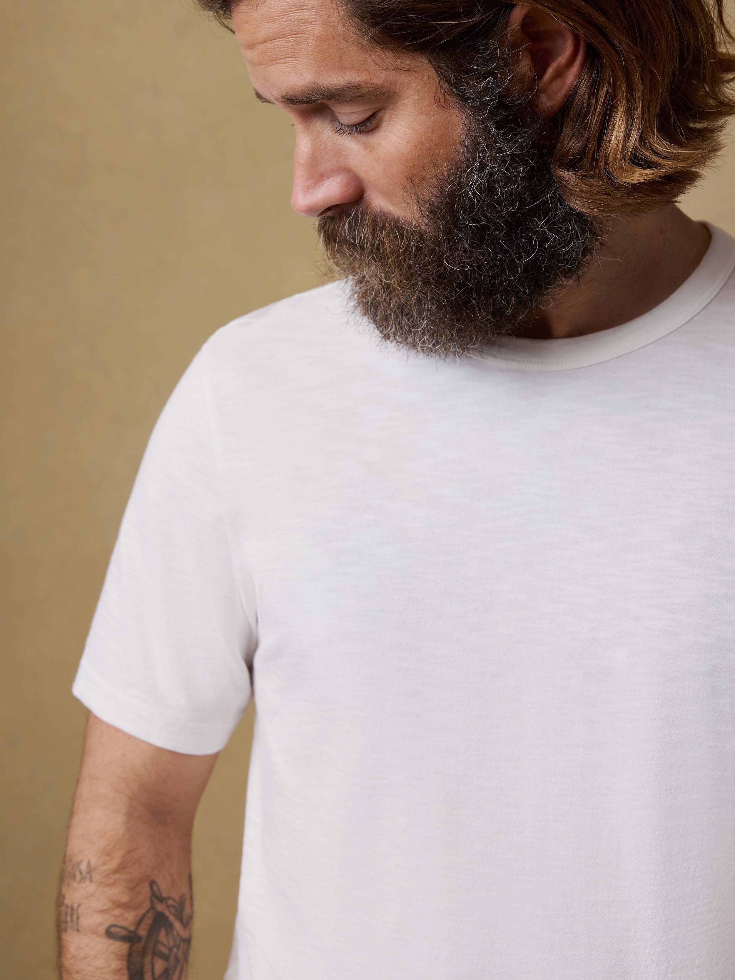 Sunwashed Regenerative Tee - White | Faherty Brand