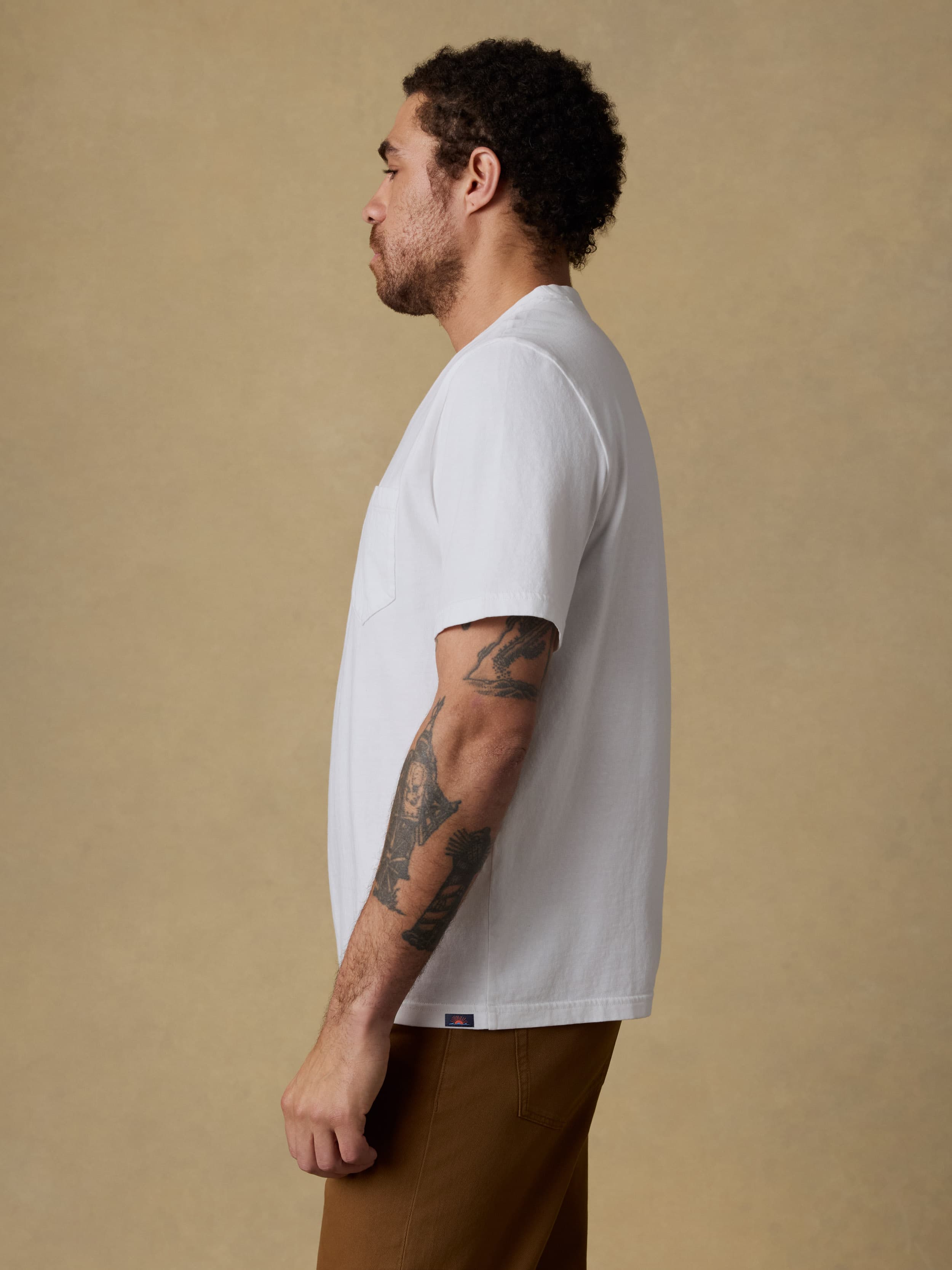 Short-Sleeve Recycled Cotton Tee - Ridge Black | Faherty Brand