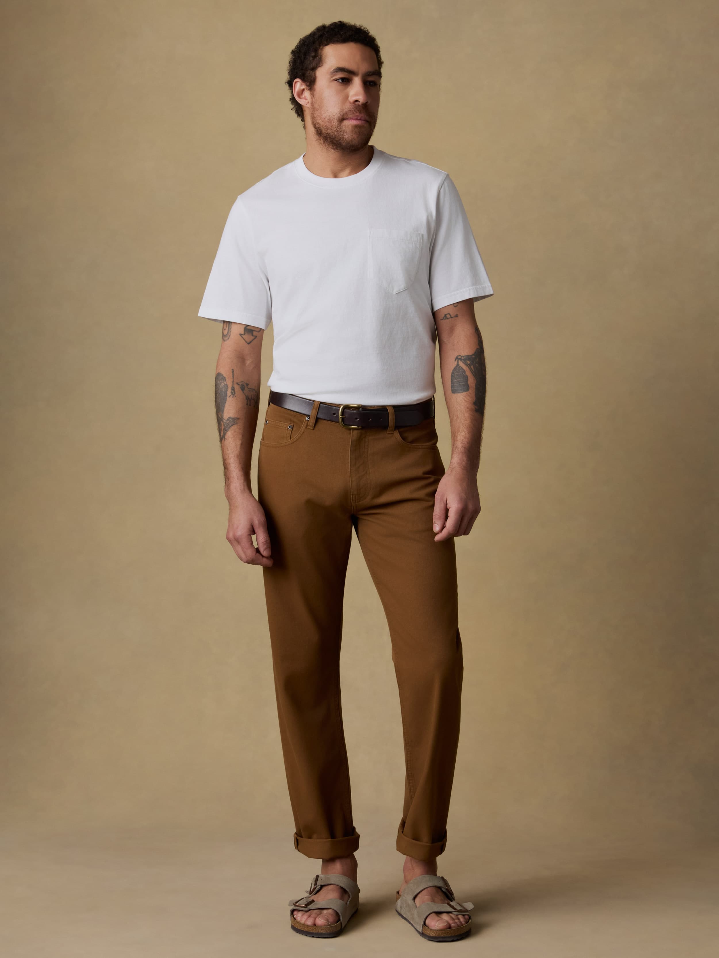 Short-Sleeve Recycled Cotton Tee - Ridge Black | Faherty Brand