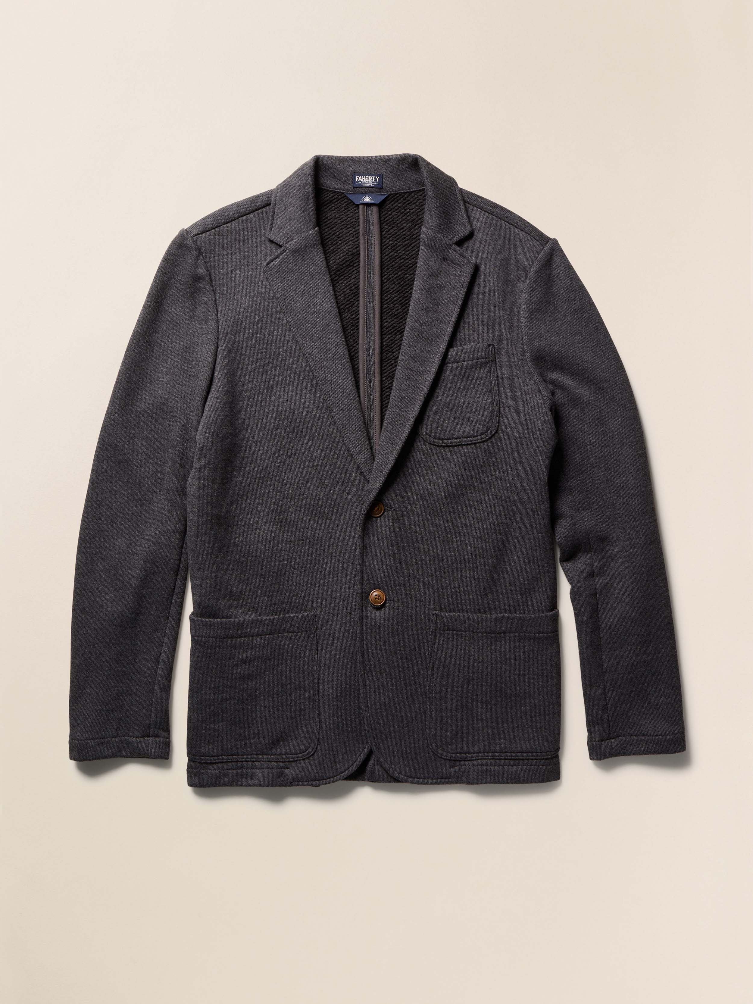 Inlet Knit Blazer (Short) - Black Sky Melange | Faherty Brand