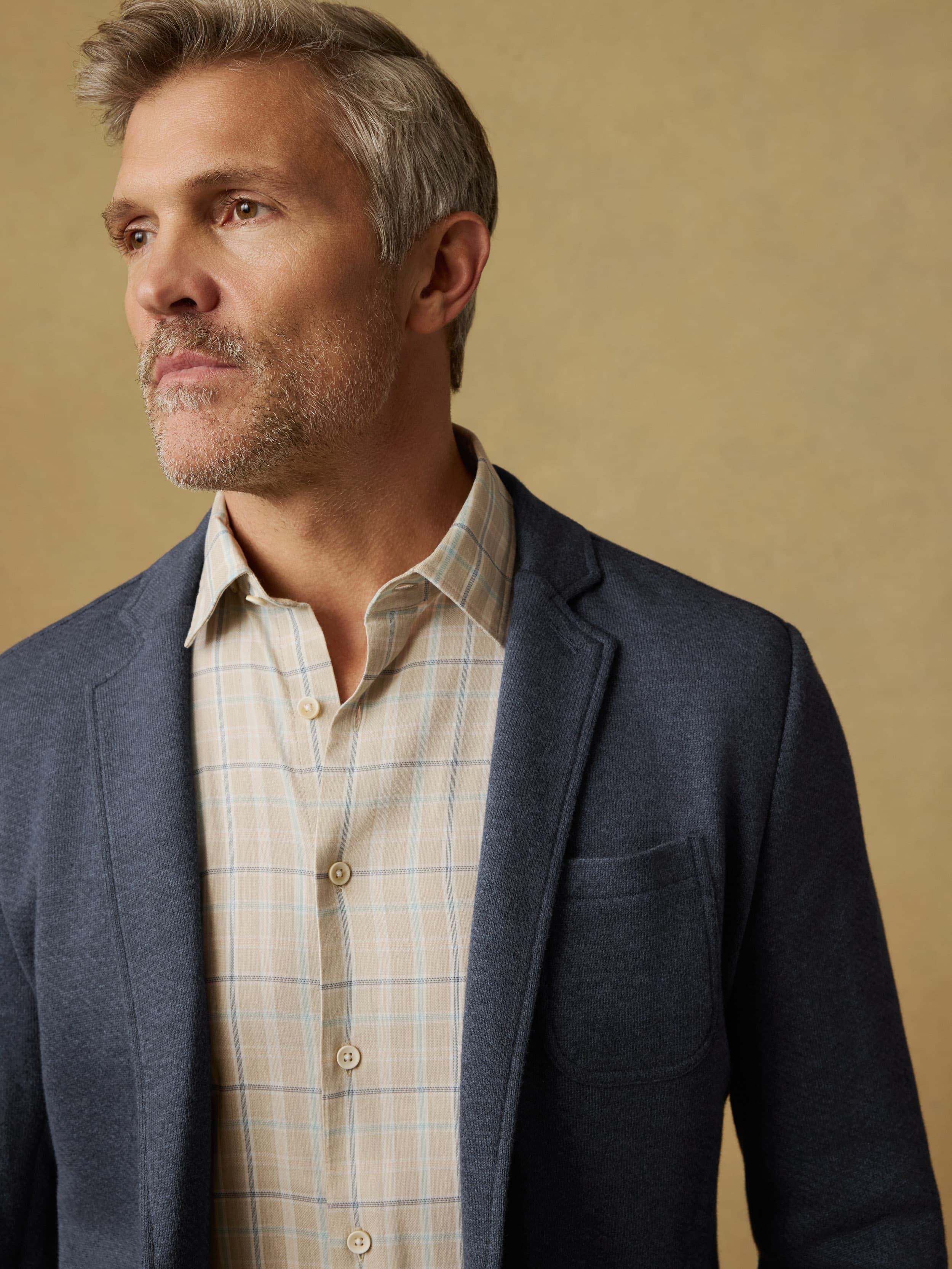 Inlet Knit Blazer - Deep Navy Melange | Faherty Brand