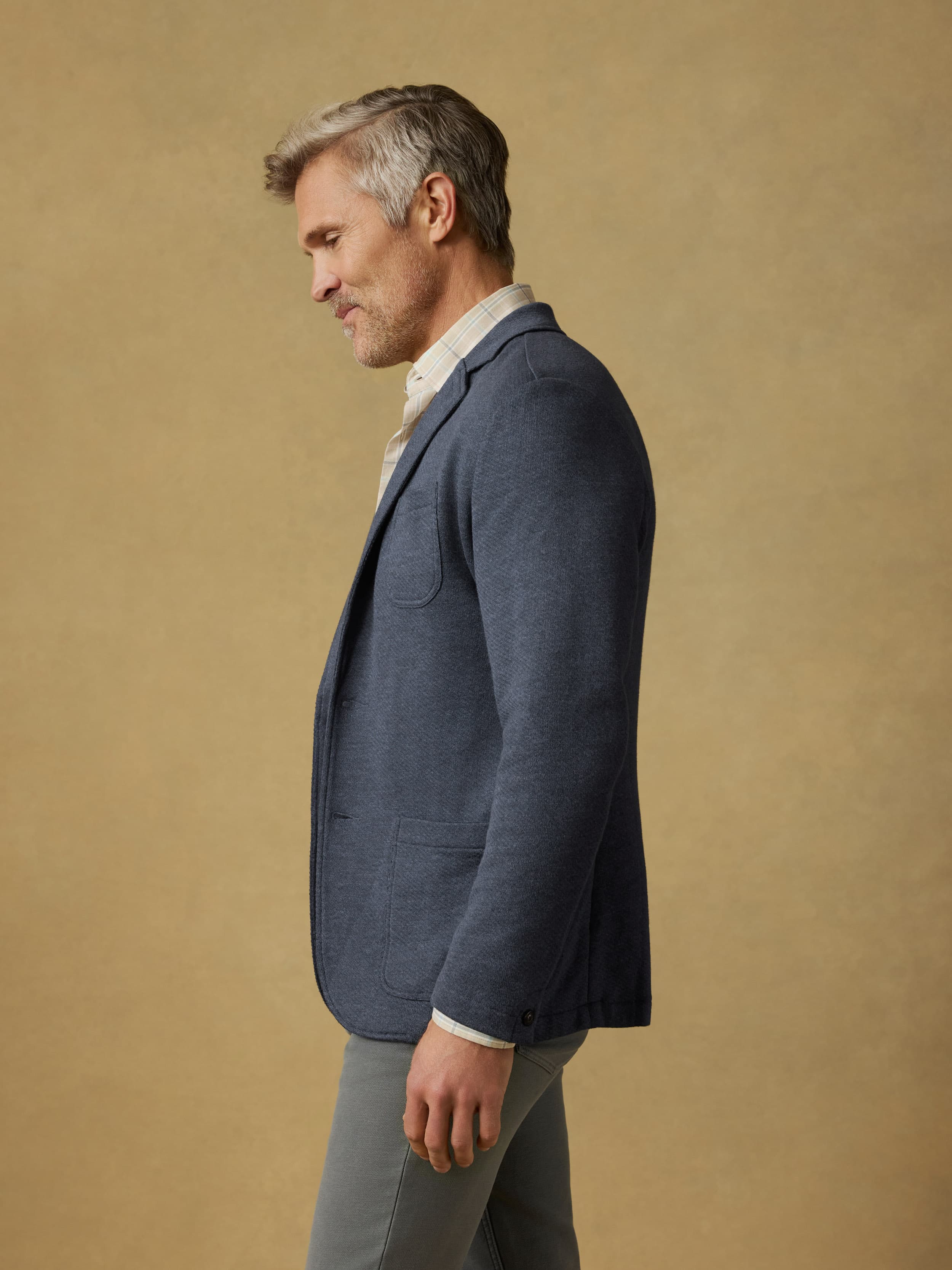 Inlet Knit Blazer - Deep Navy Melange | Faherty Brand