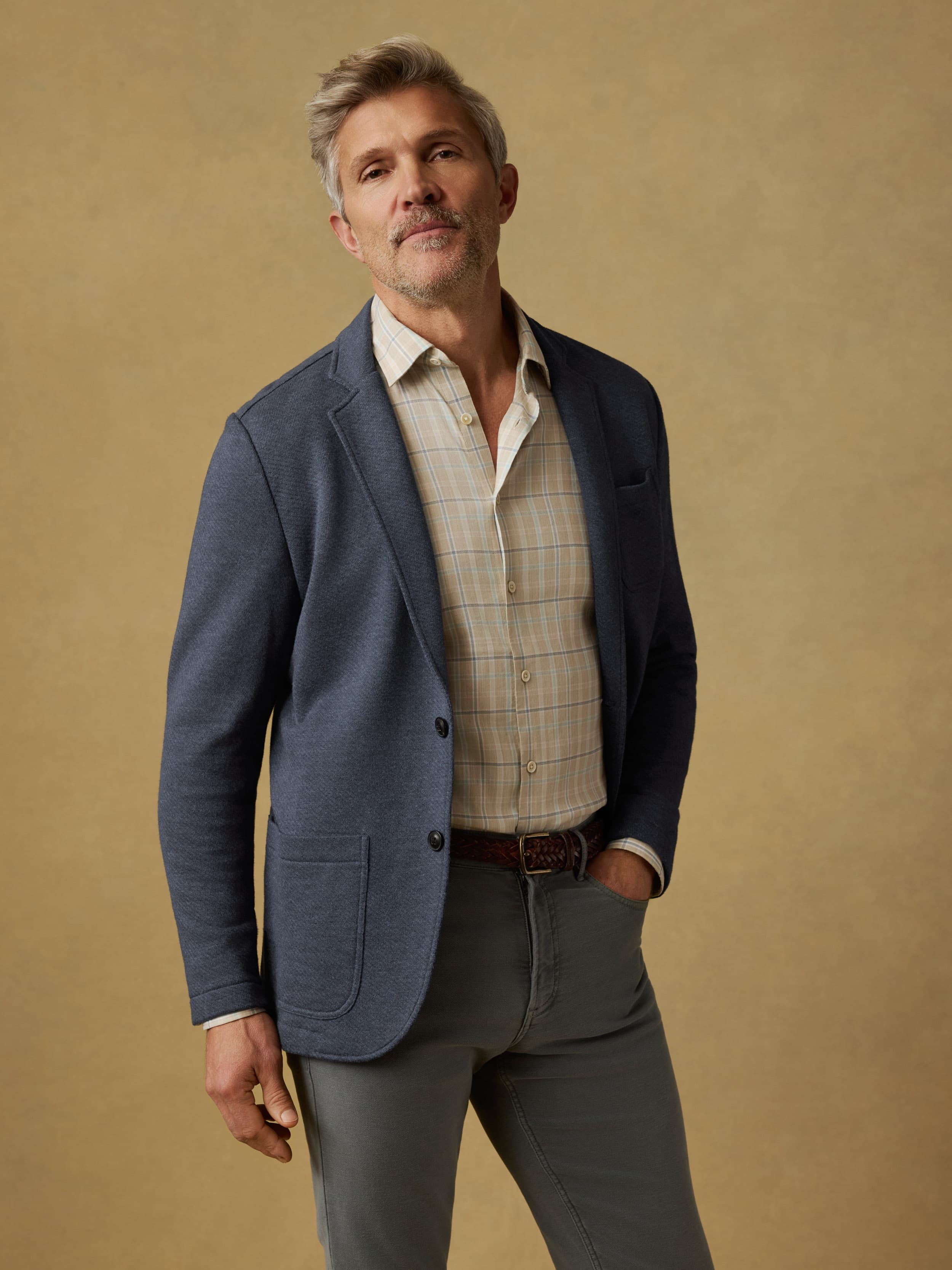 Inlet Knit Blazer - Deep Navy Melange | Faherty Brand