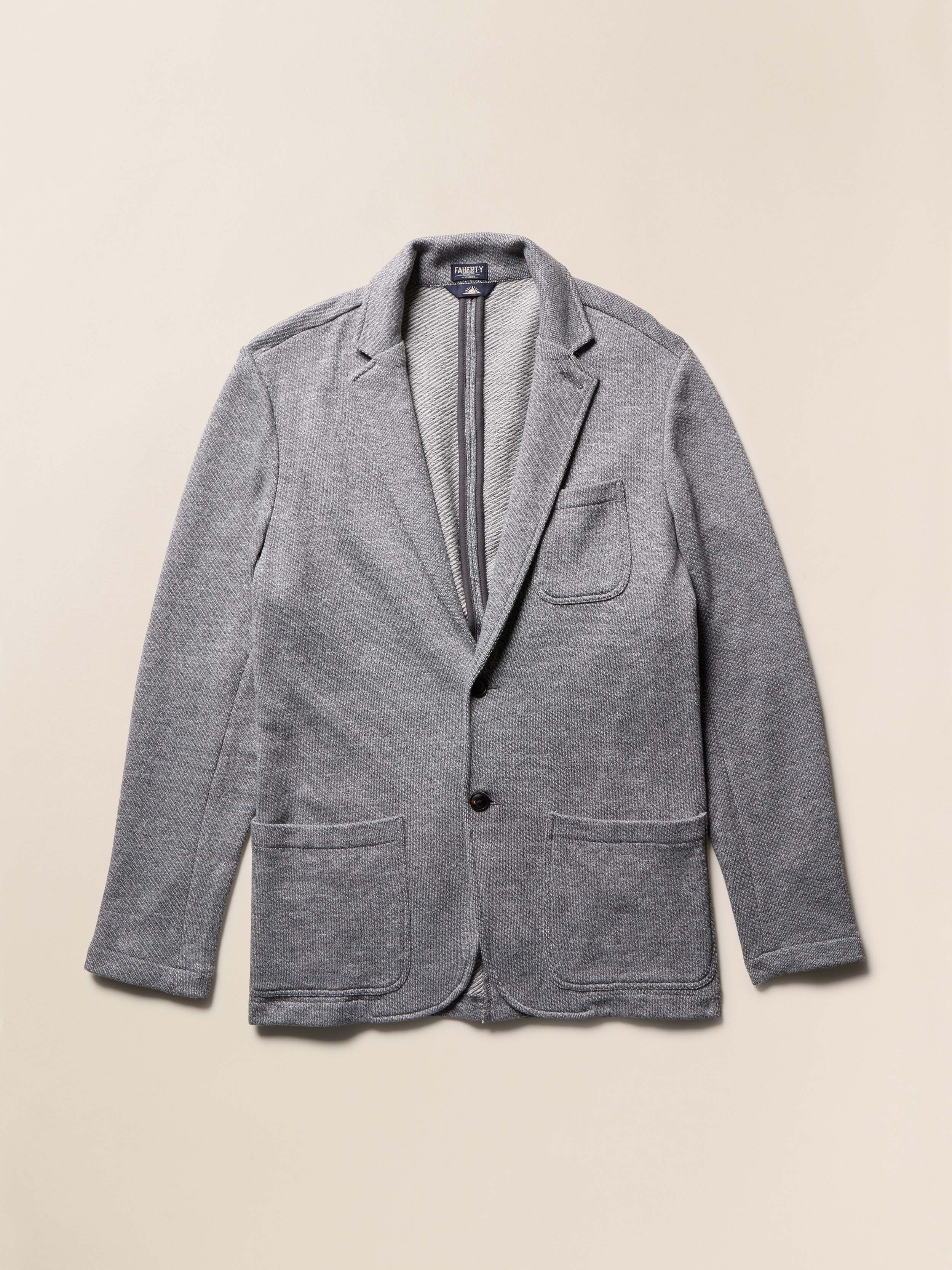Inlet Knit Blazer (Tall) - Medium Grey Melange | Faherty Brand