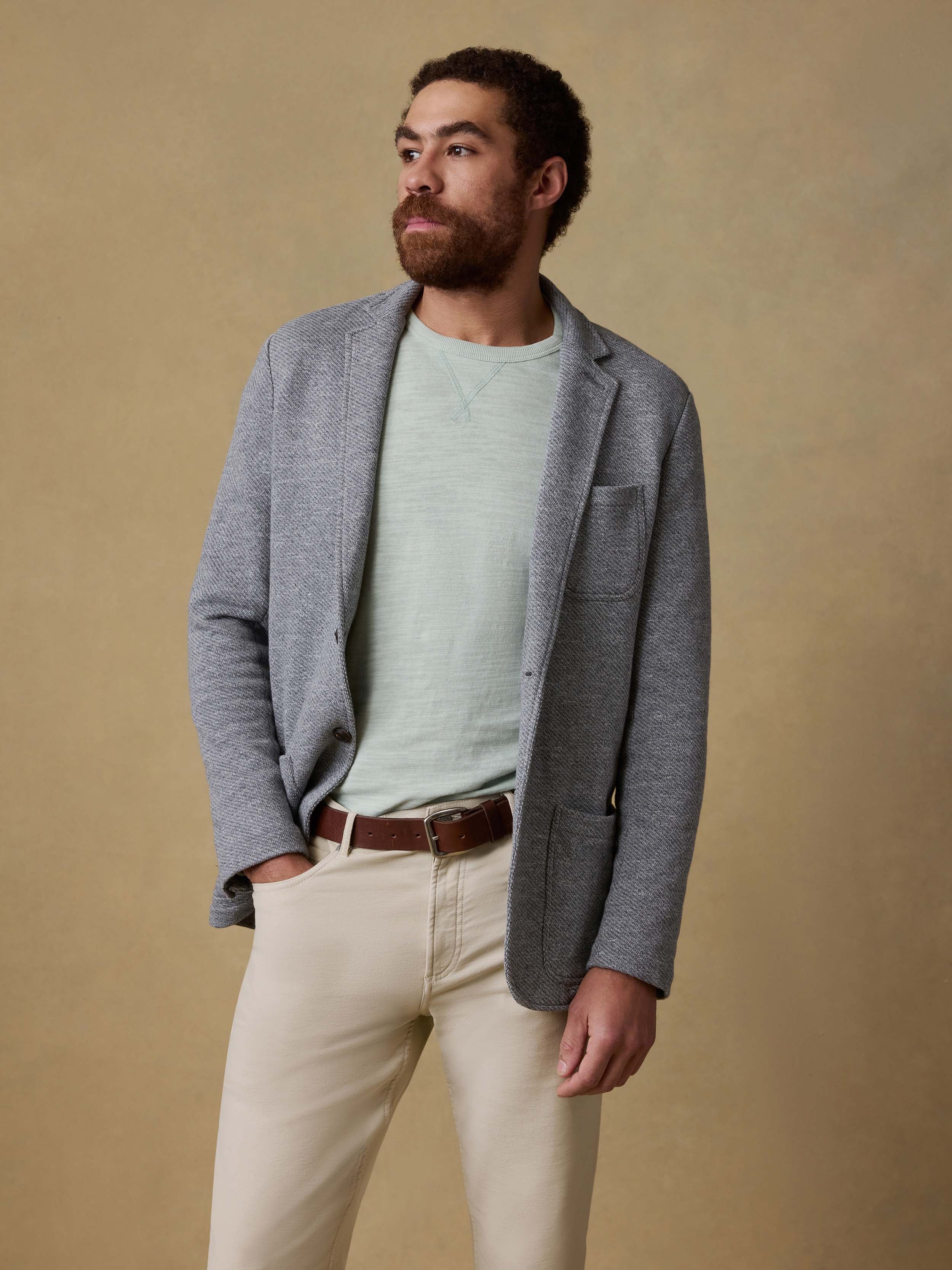 Inlet Knit Blazer (Tall) - Medium Grey Melange | Faherty Brand