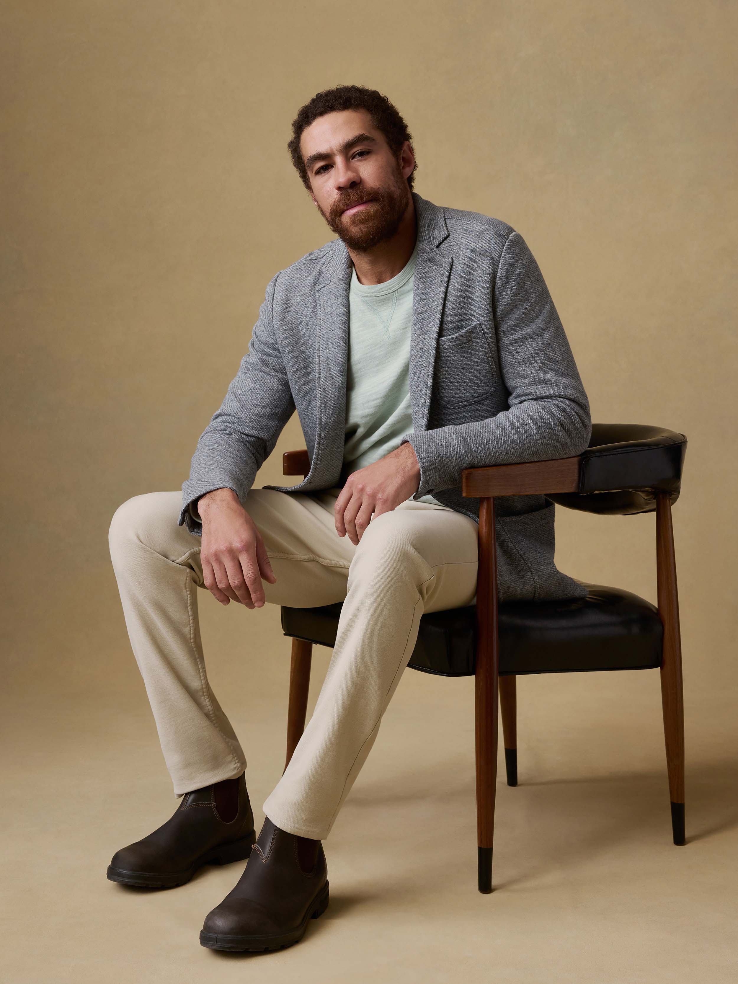 Inlet Knit Blazer (Tall) - Medium Grey Melange | Faherty Brand
