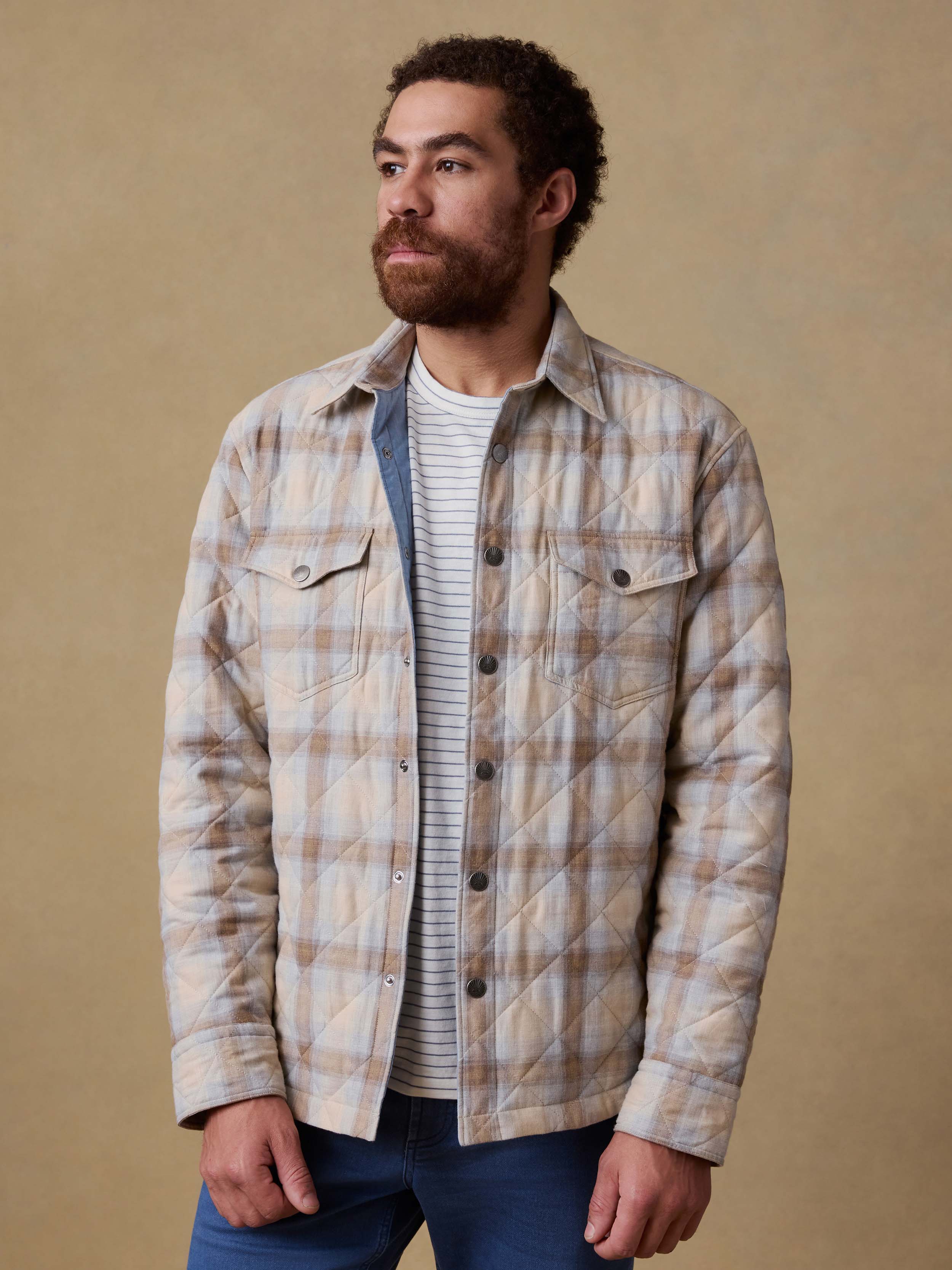 Northwoods Shirt Jacket - Boneyard Plaid | Faherty Brand