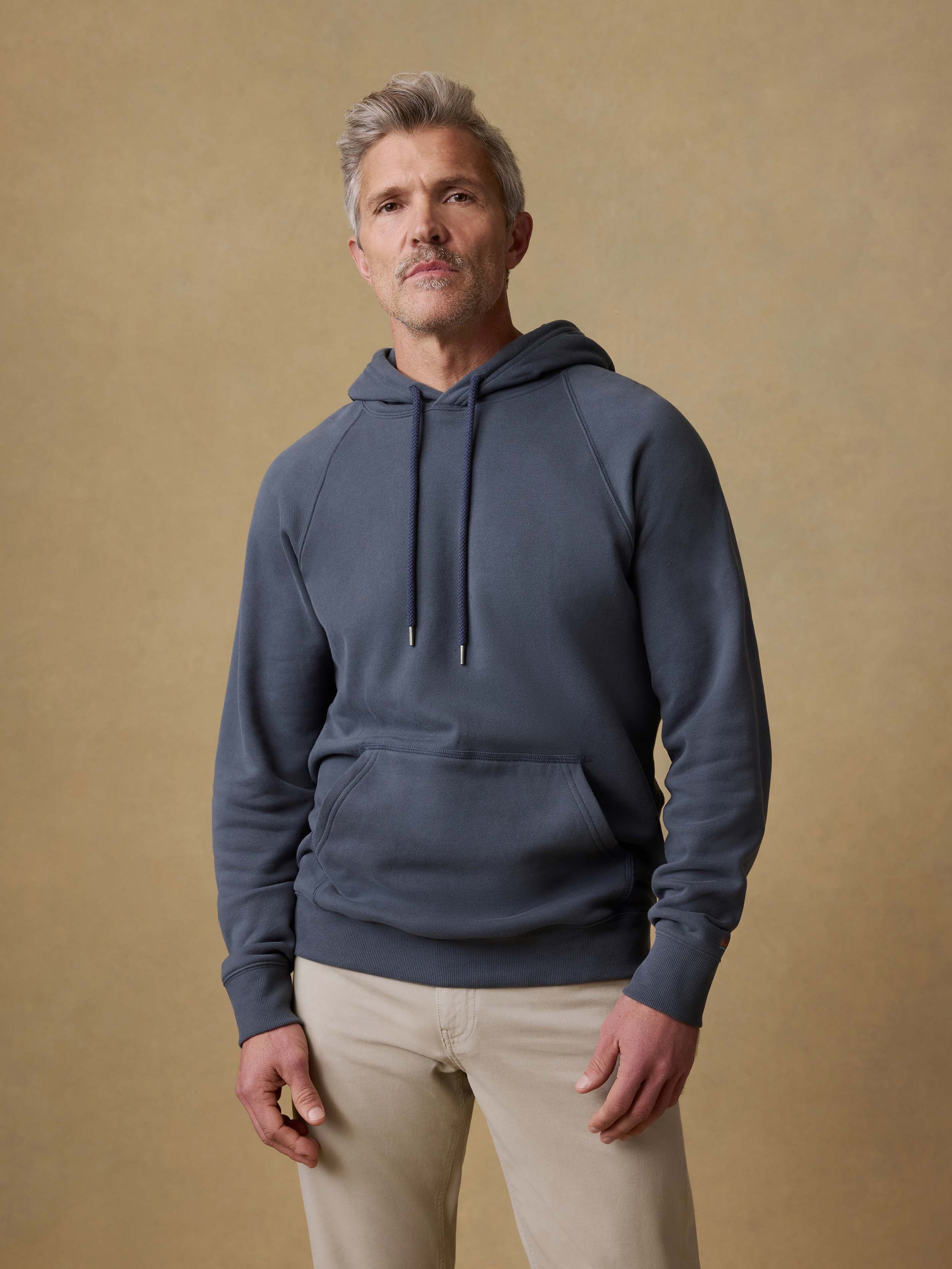 High Standard Fleece Hoodie - Blue Nights | Faherty Brand