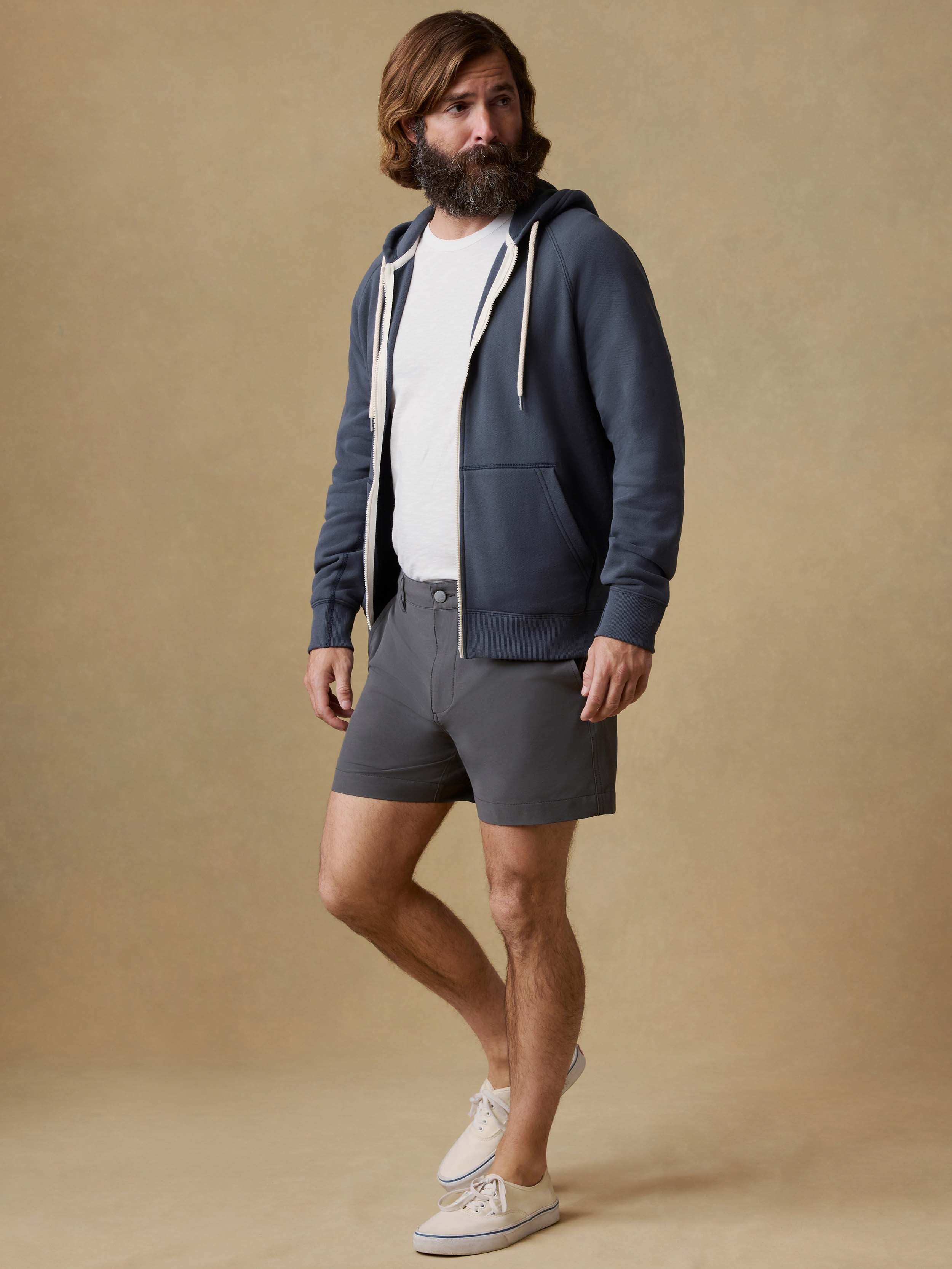 High Standard Fleece Zip Hoodie - Blue Nights | Faherty Brand