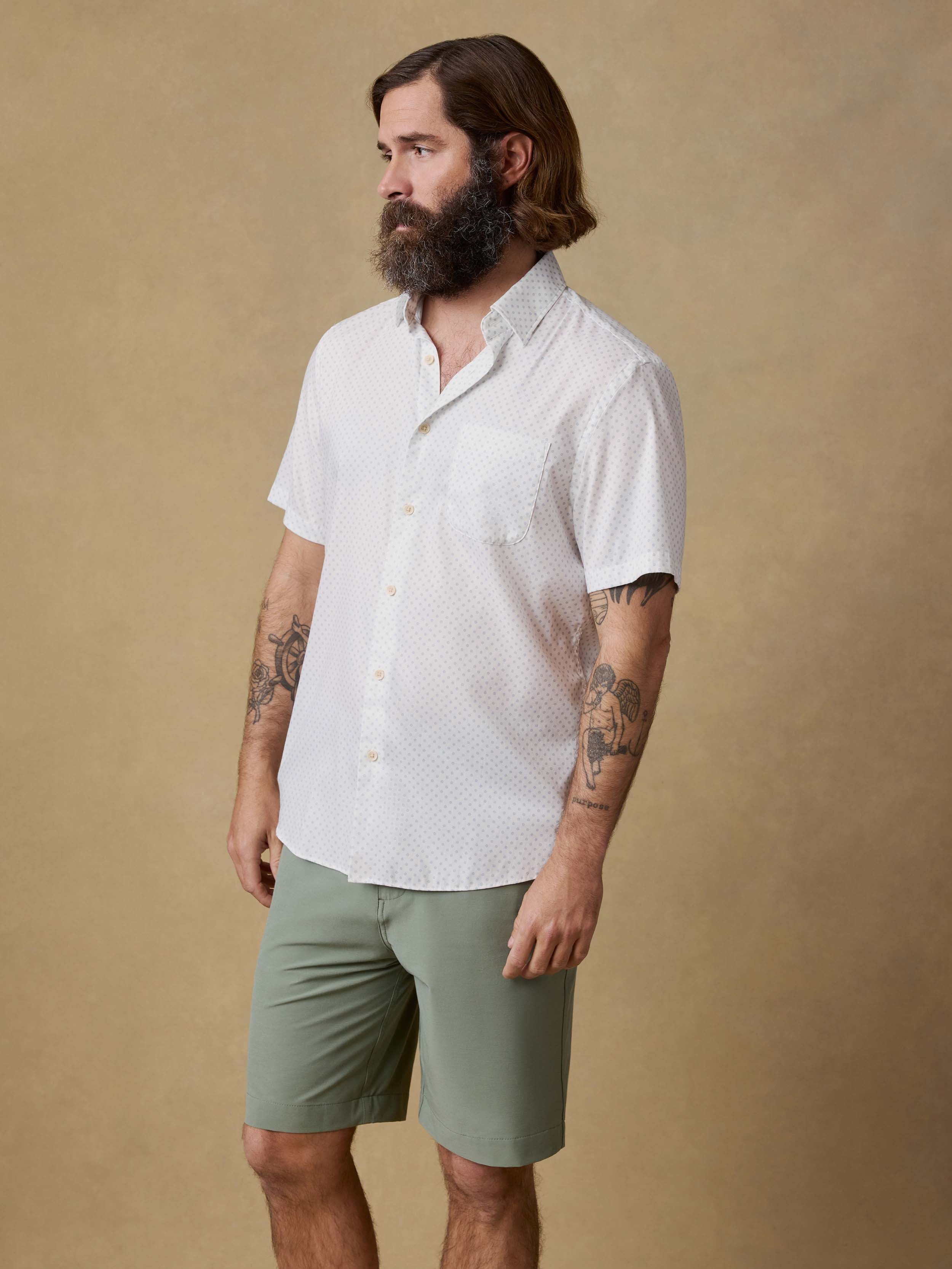 Short-Sleeve Movement™ Monterey Shirt - Mist Sunburst | Faherty Brand