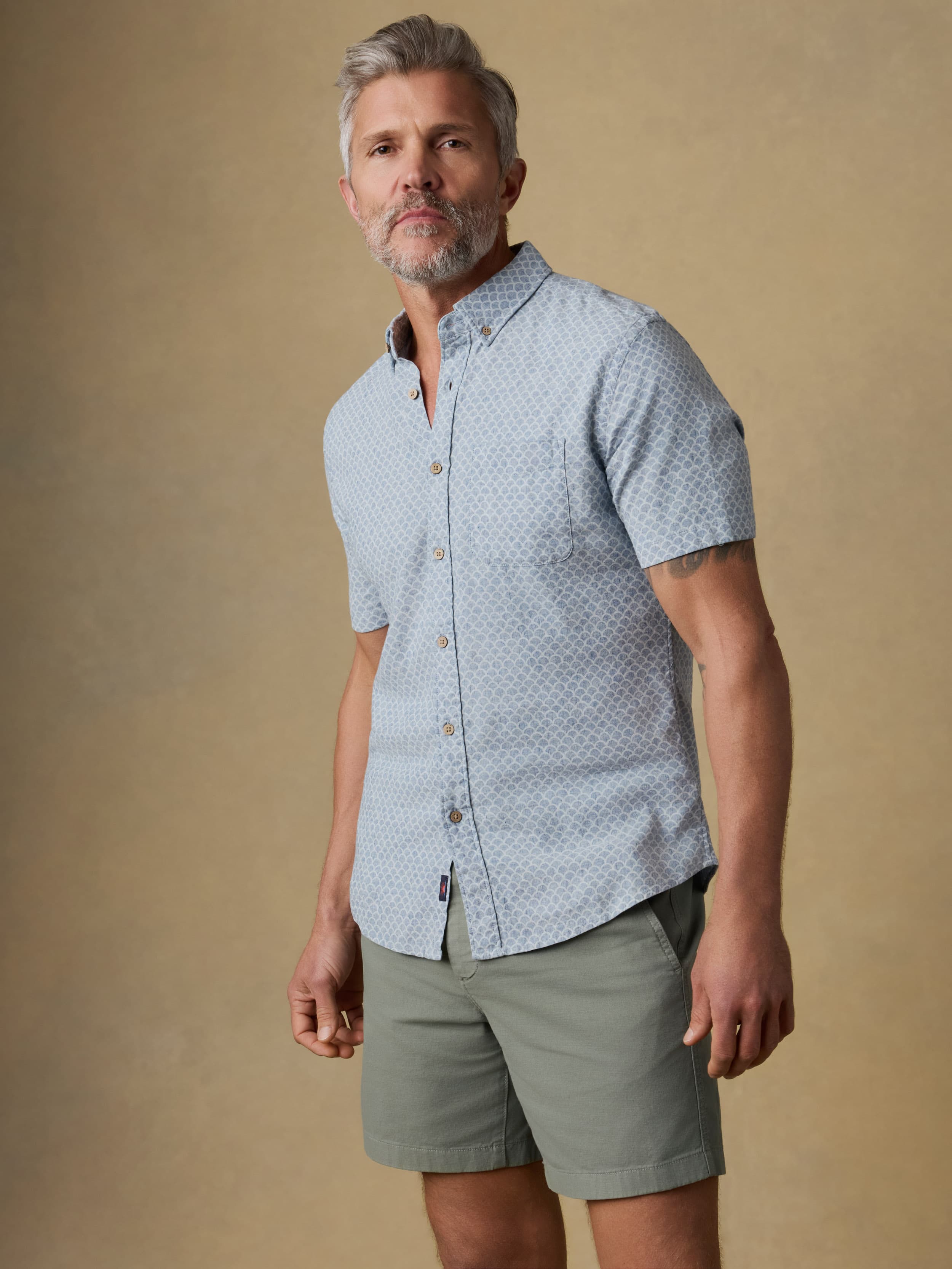 Short-Sleeve Breeze Shirt - Fishscale Redux | Faherty Brand