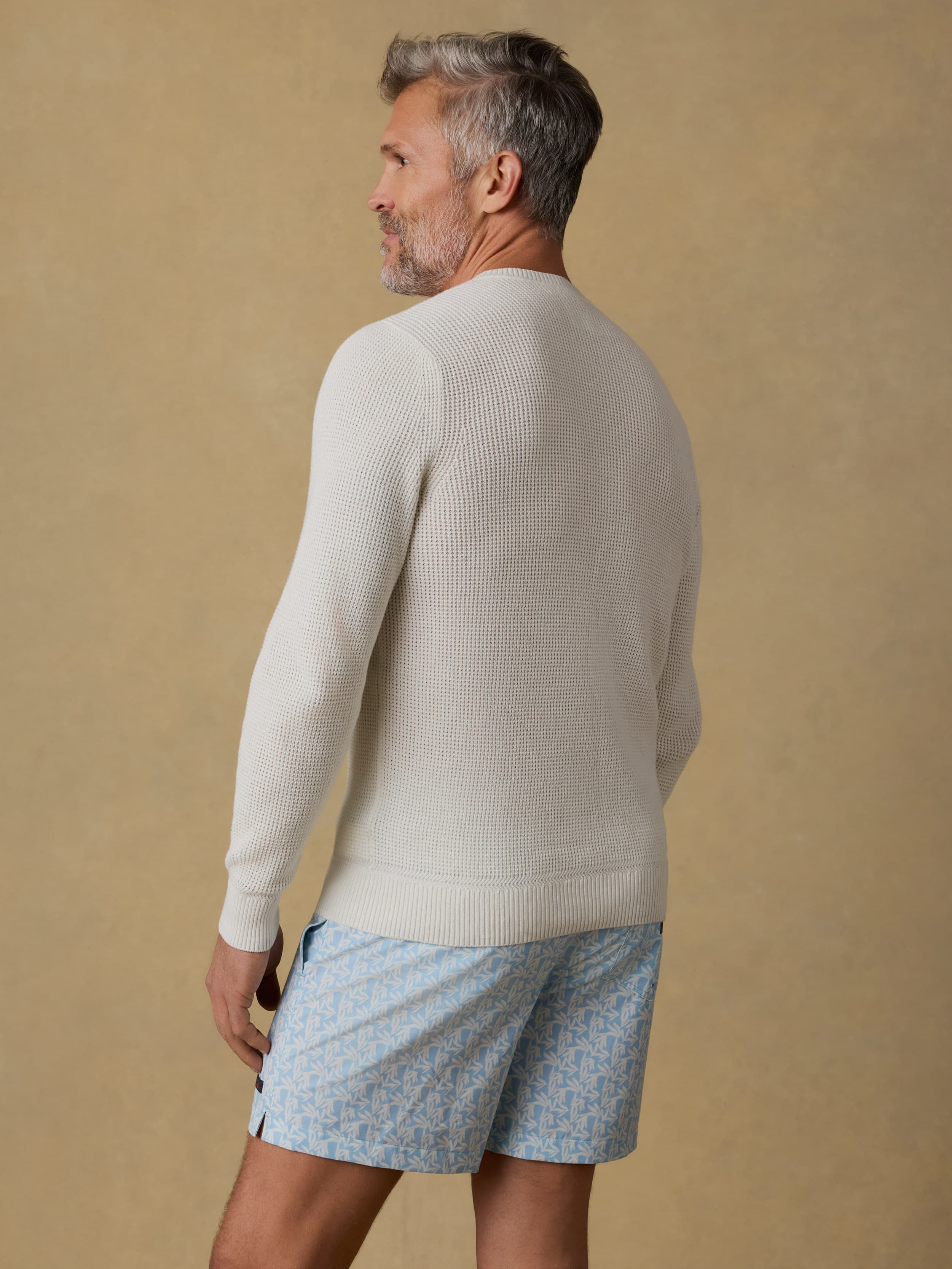 Sunwashed Crewneck Sweater - White Shell | Faherty Brand