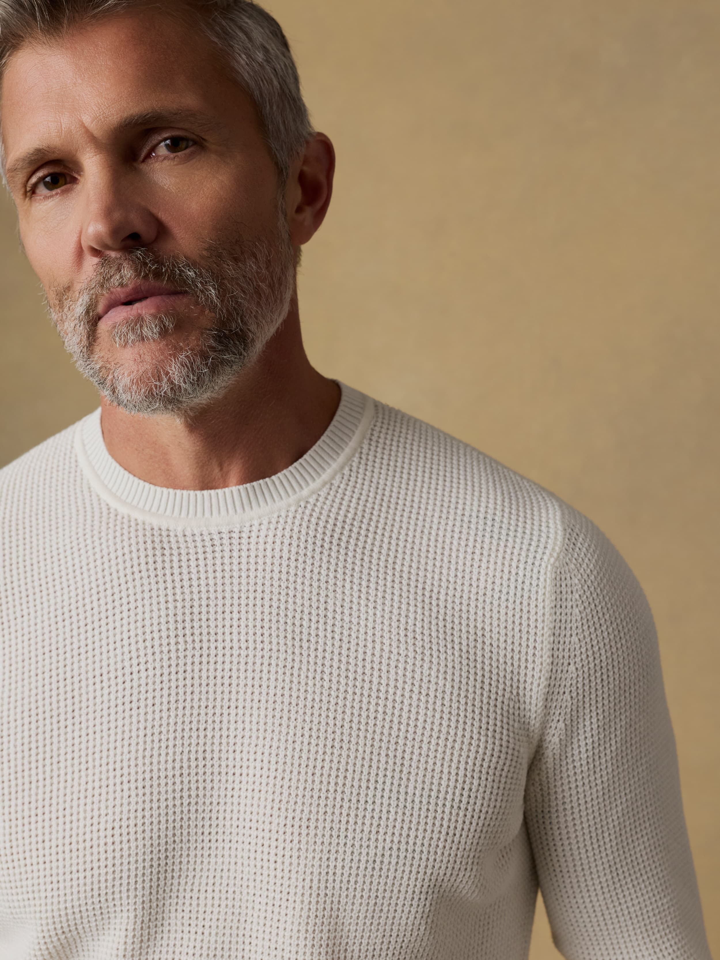 Sunwashed Crewneck Sweater - White Shell | Faherty Brand