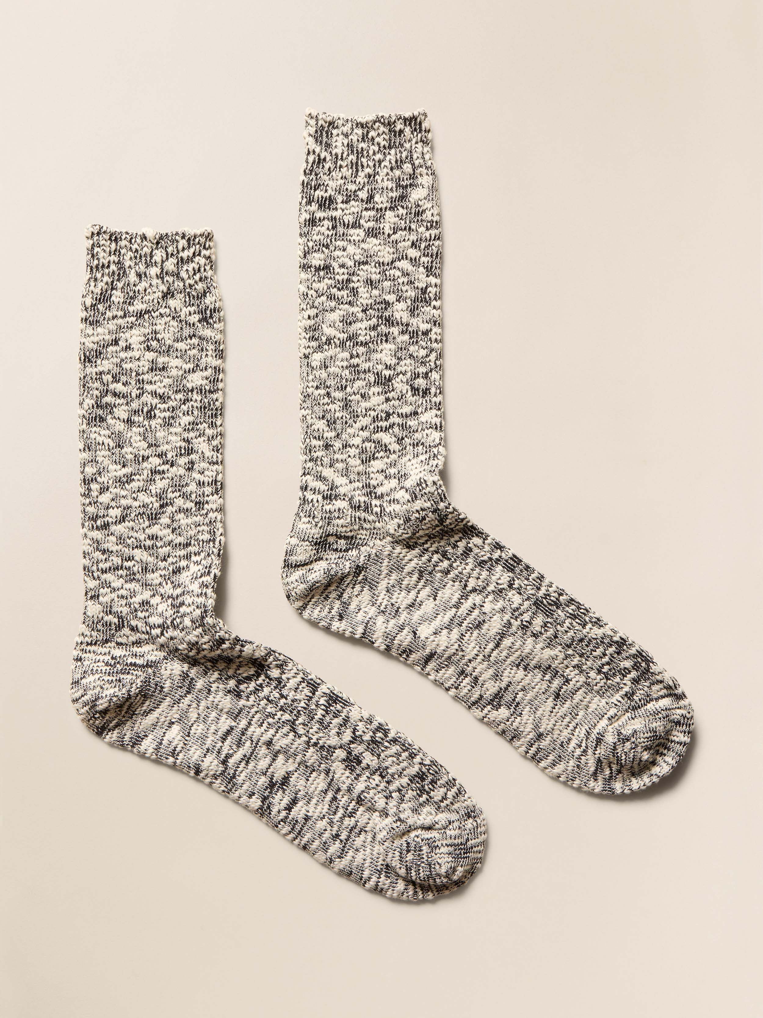 Valley Ridge Slub Sock - Black | Faherty Brand