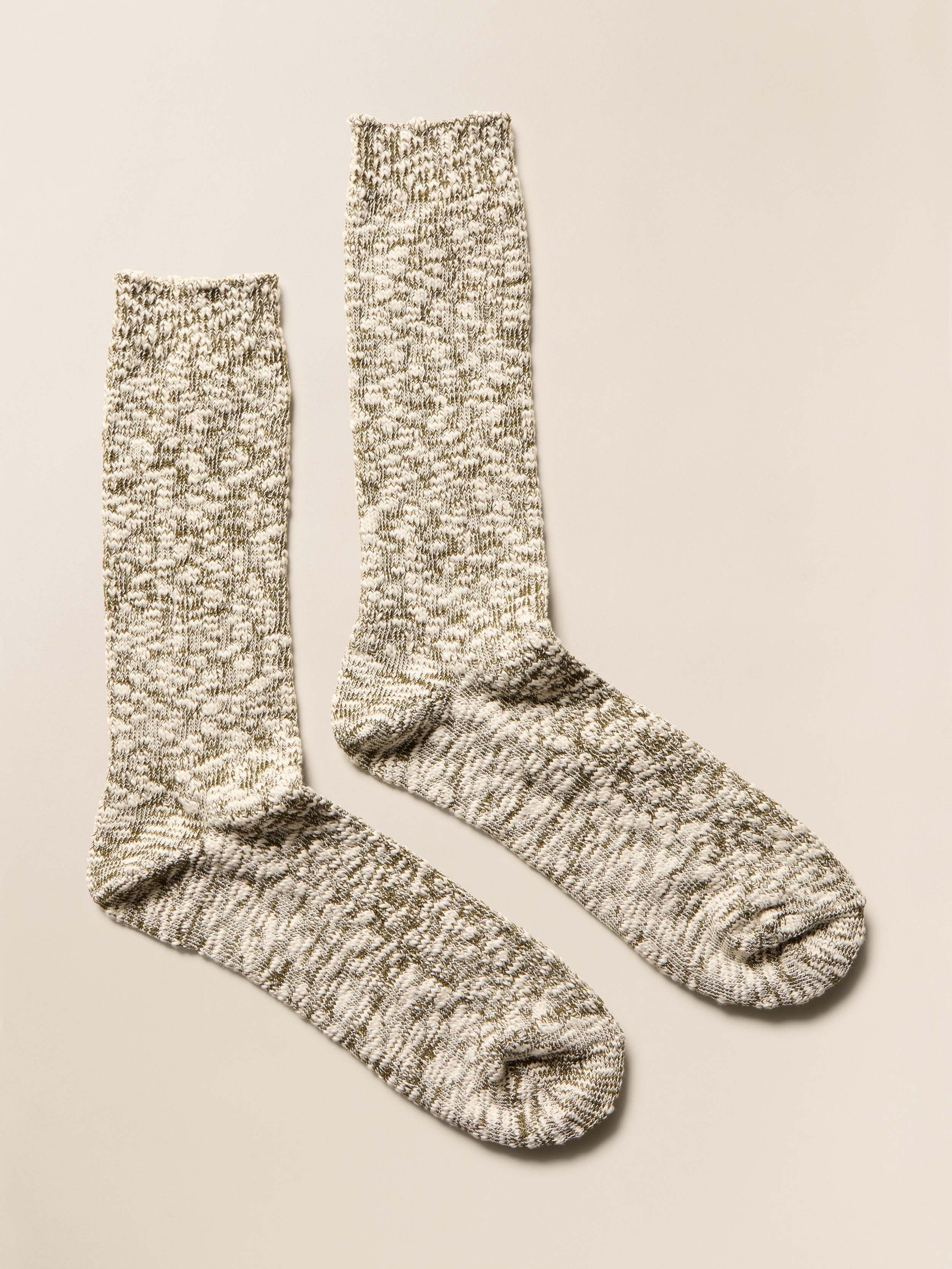 Valley Ridge Slub Sock - Green | Faherty Brand