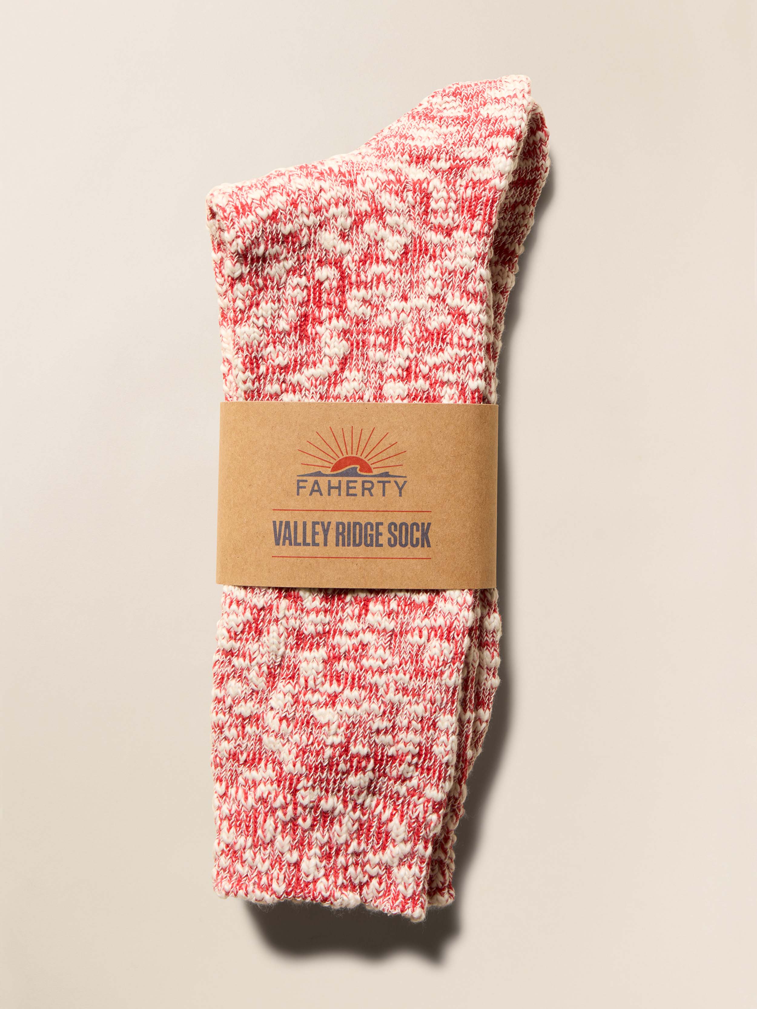 Valley Ridge Slub Sock - Red | Faherty Brand