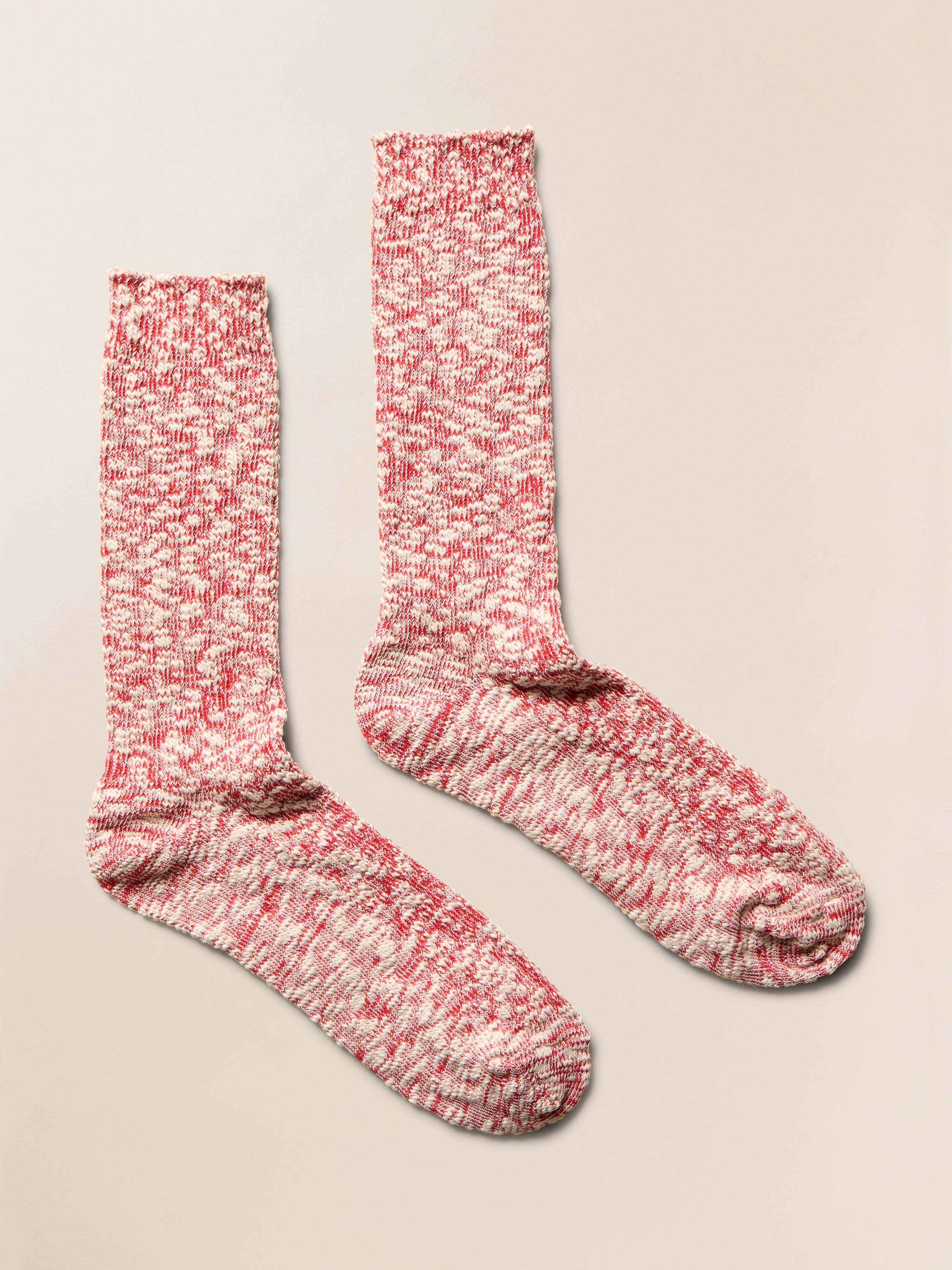 Valley Ridge Slub Sock - Red | Faherty Brand