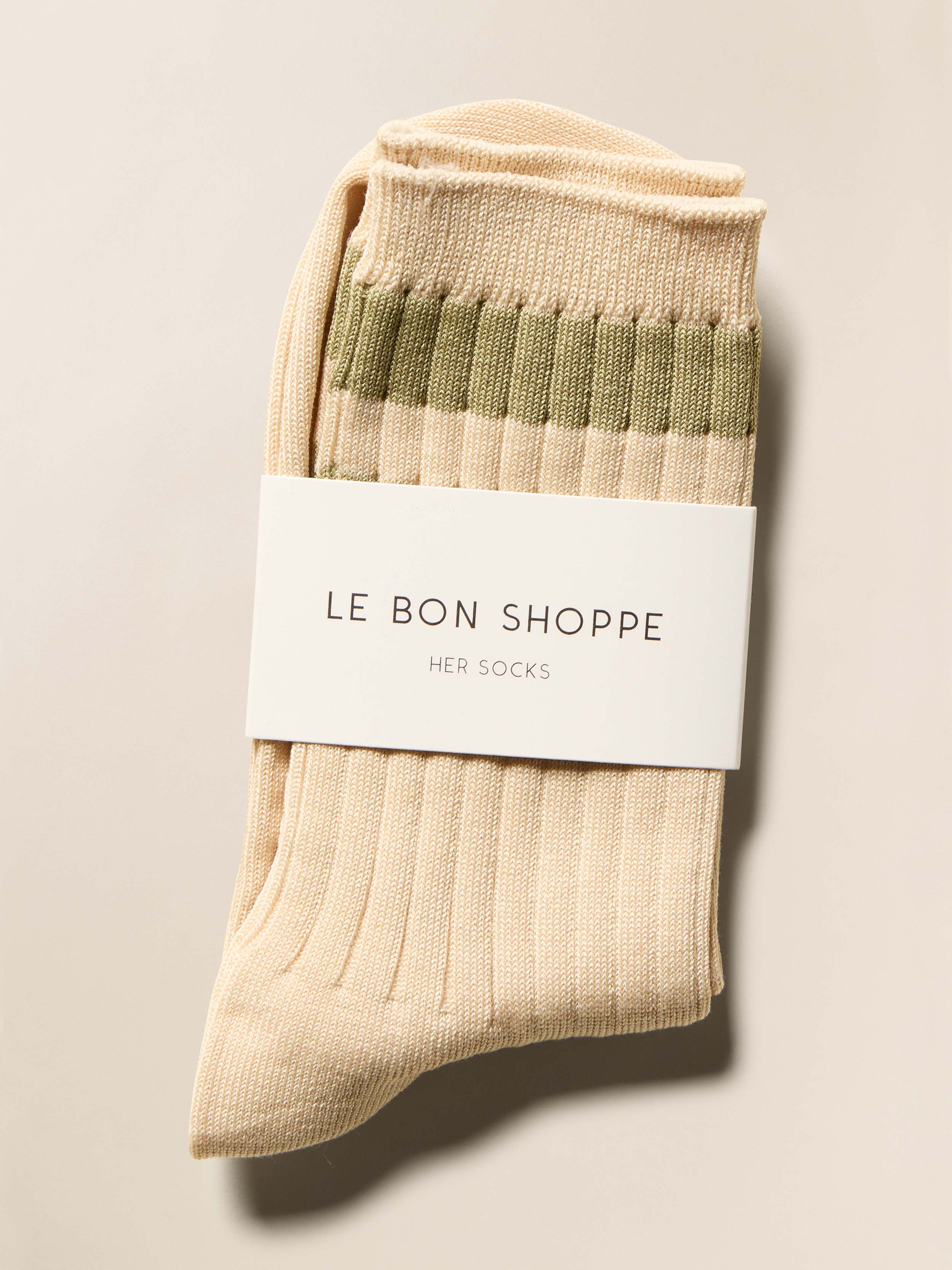 Le Bon Shoppe Her Varsity Socks - Guacamole | Faherty Brand