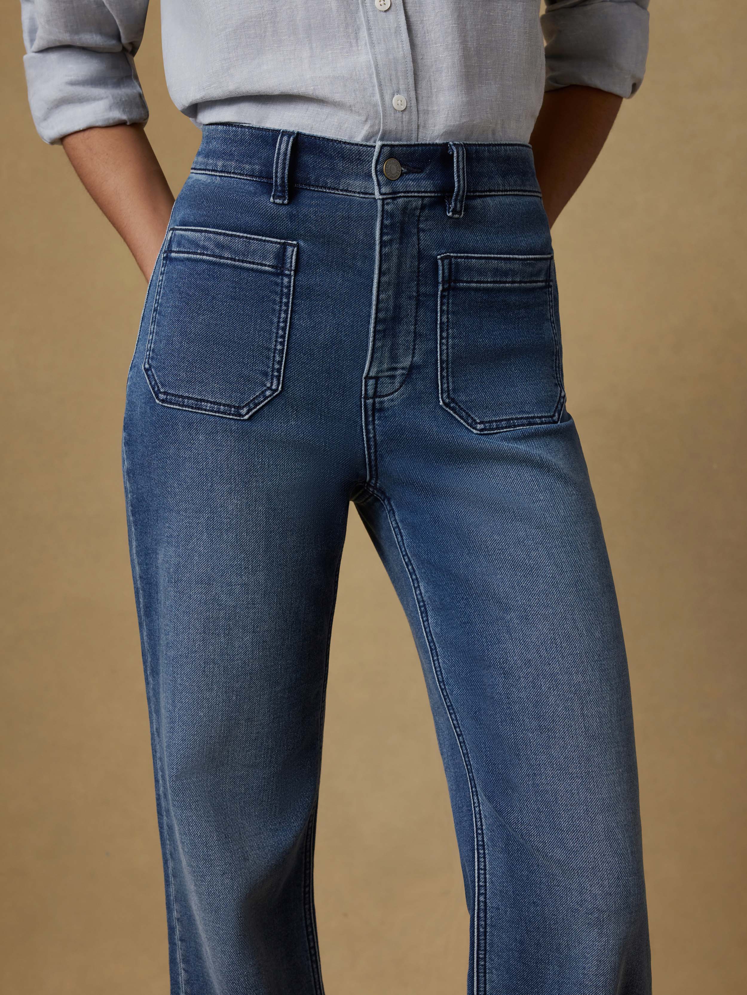 Stretch Terry Patch Pocket Pant - Riverton | Faherty Brand