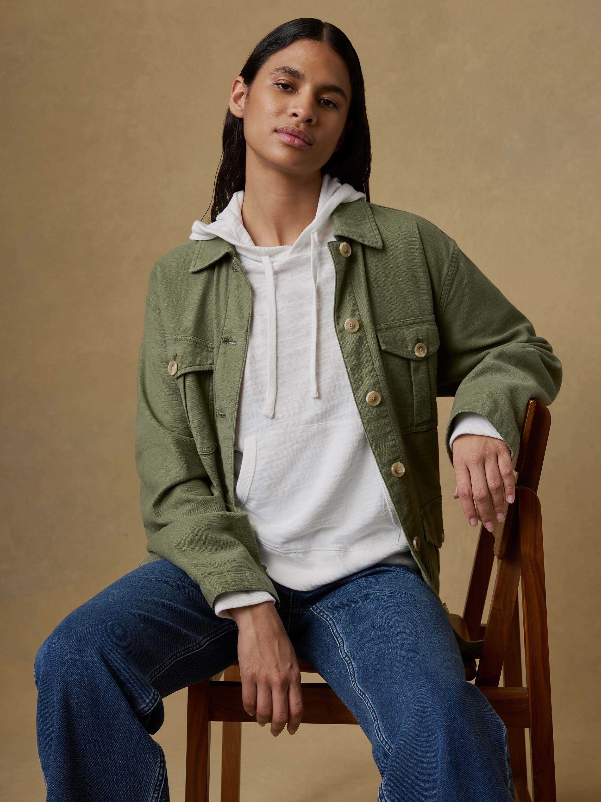 Sunwashed Organic Hoodie - White | Faherty Brand
