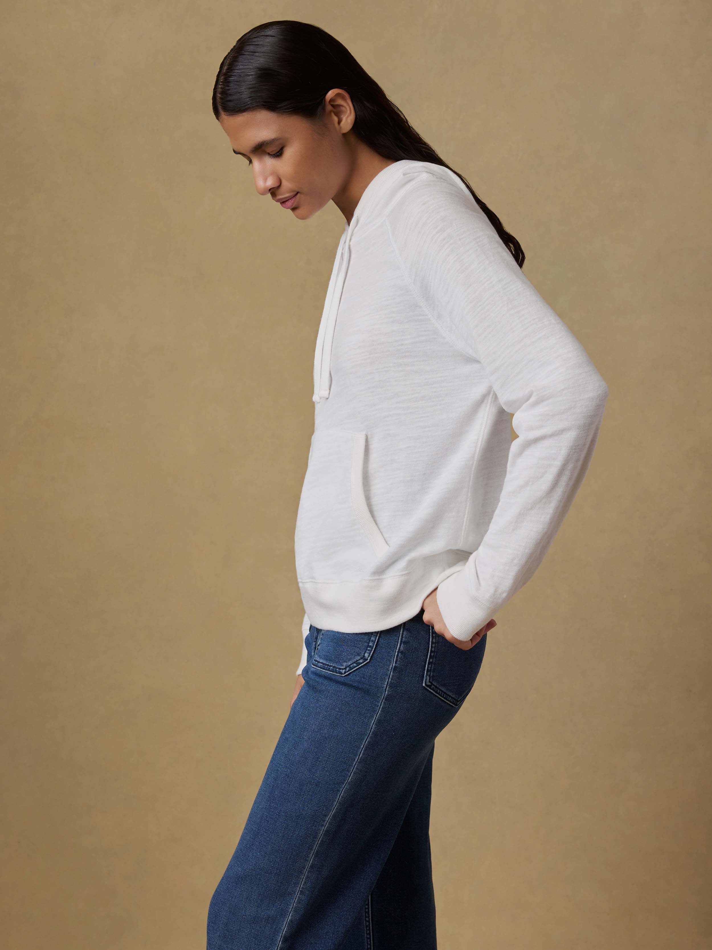 Sunwashed Organic Hoodie - White | Faherty Brand