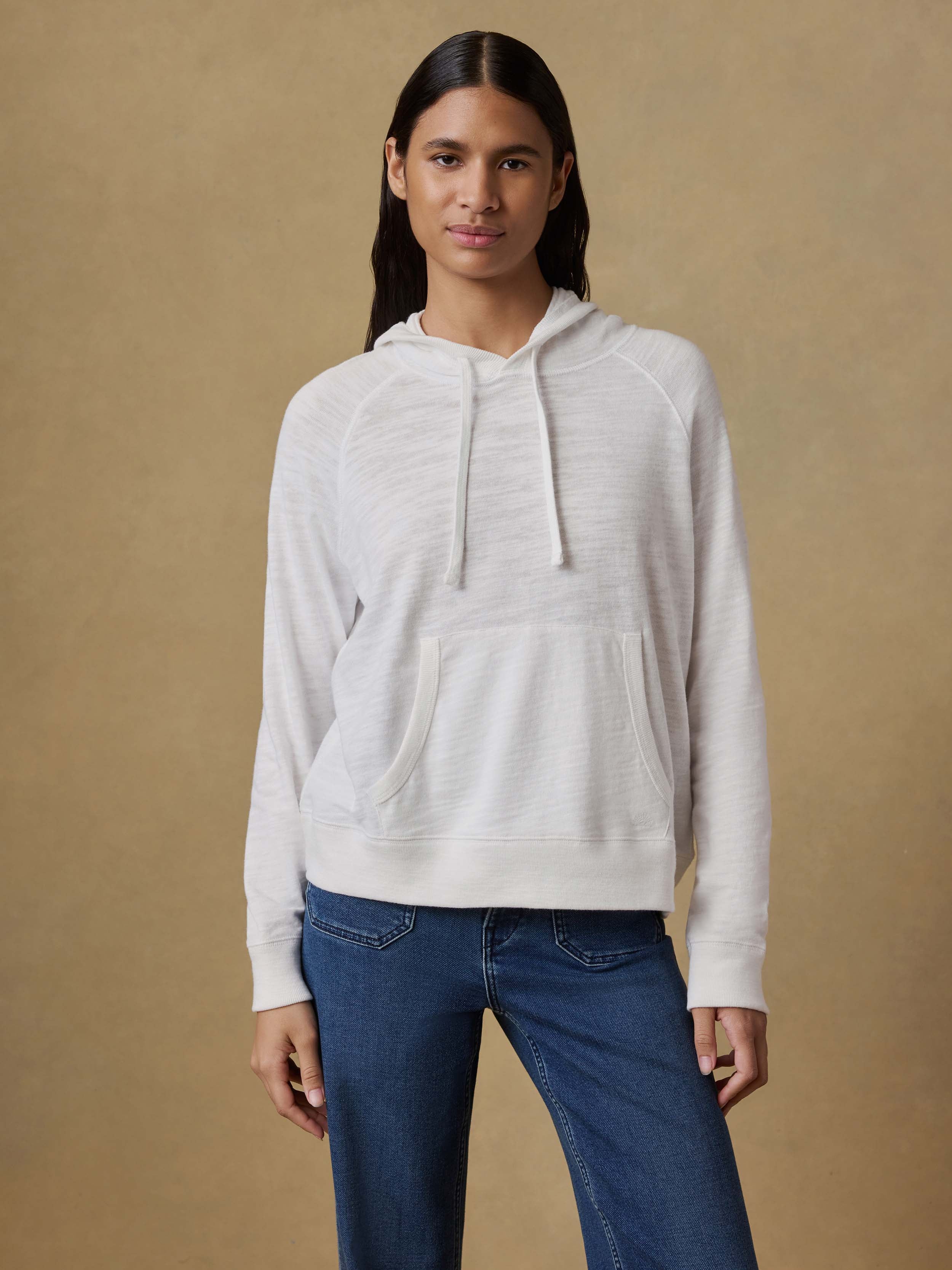 Sunwashed Organic Hoodie - White | Faherty Brand