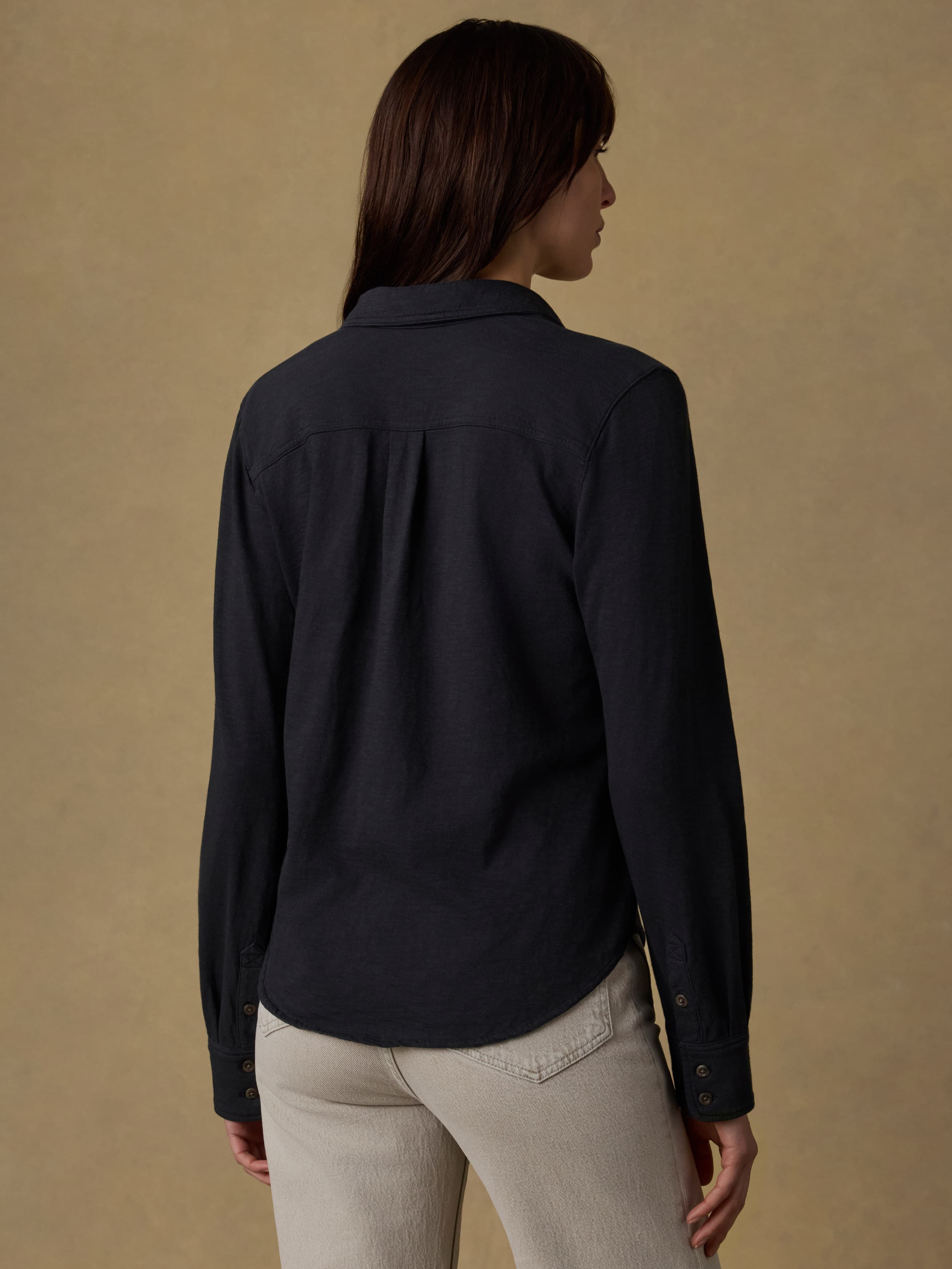 Sunwashed Knit Shirt - Washed Black | Faherty Brand